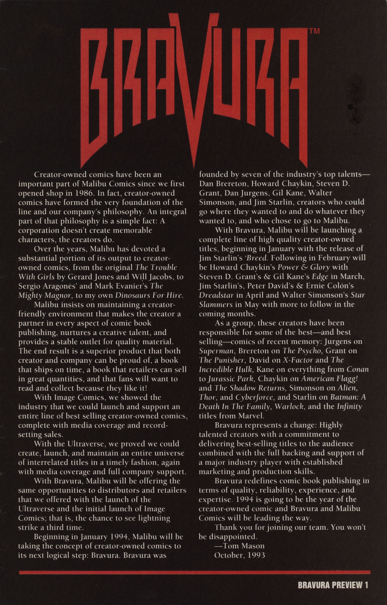 Read online Bravura comic -  Issue #1 - 4