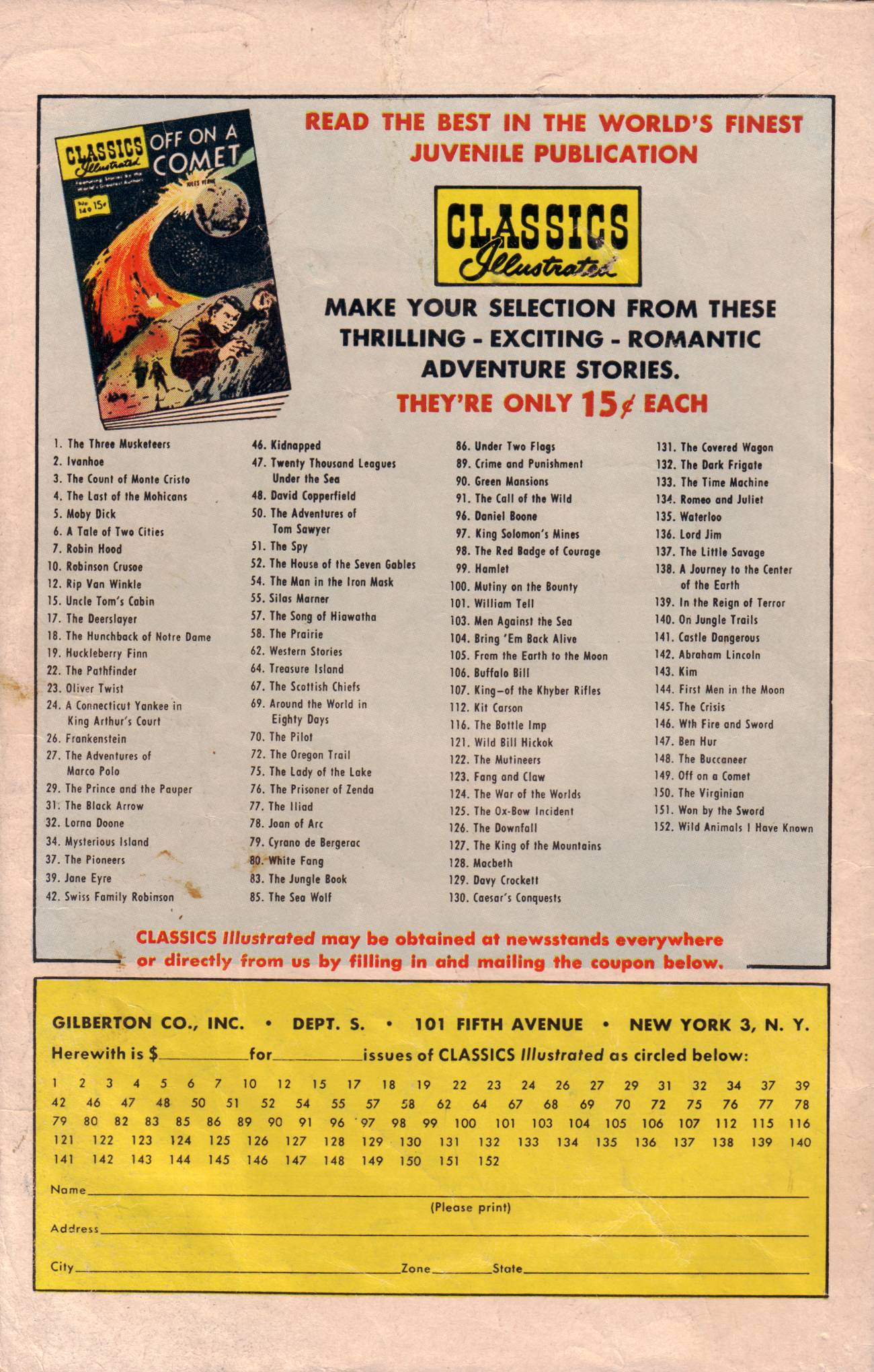 Read online Classics Illustrated comic -  Issue #131 - 52