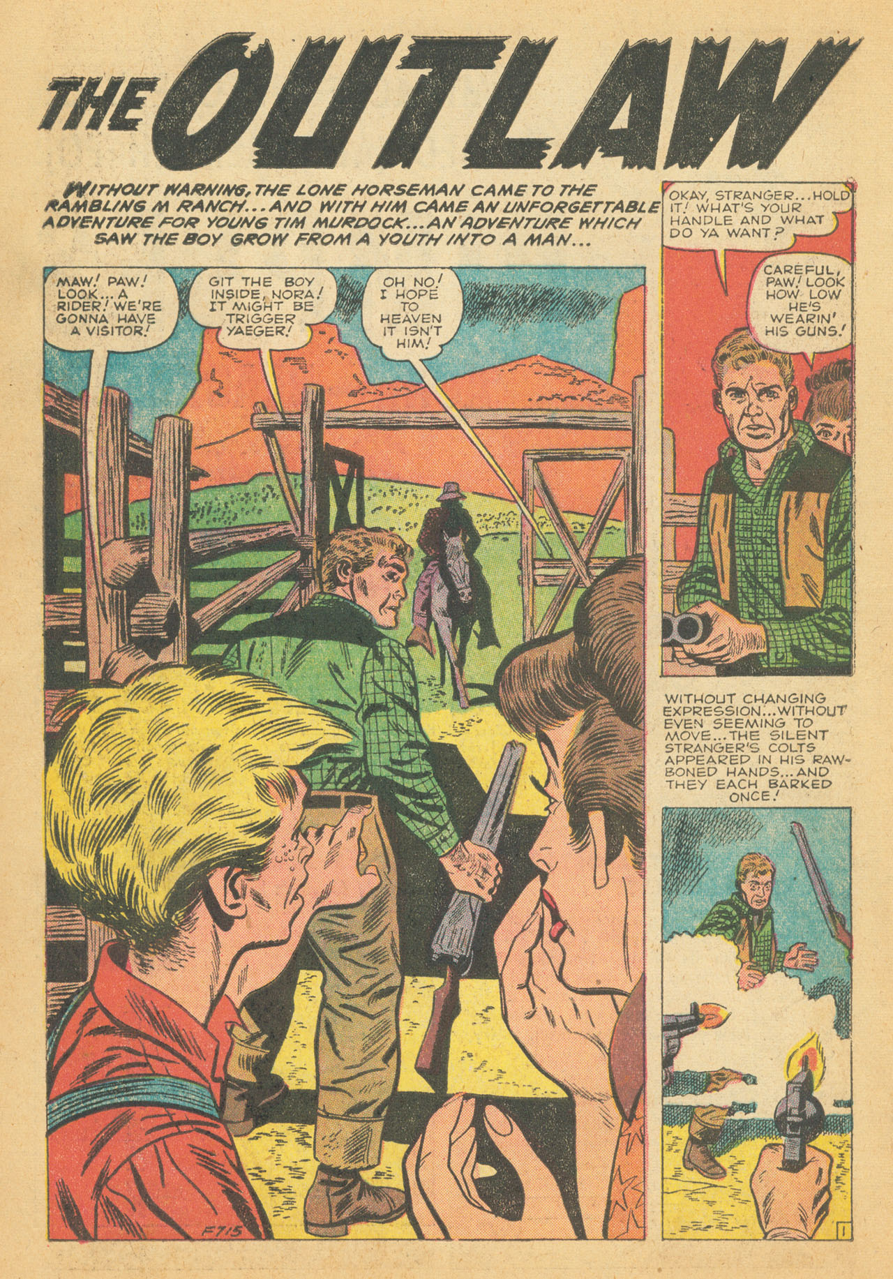 Read online Western Outlaws (1954) comic -  Issue #8 - 10