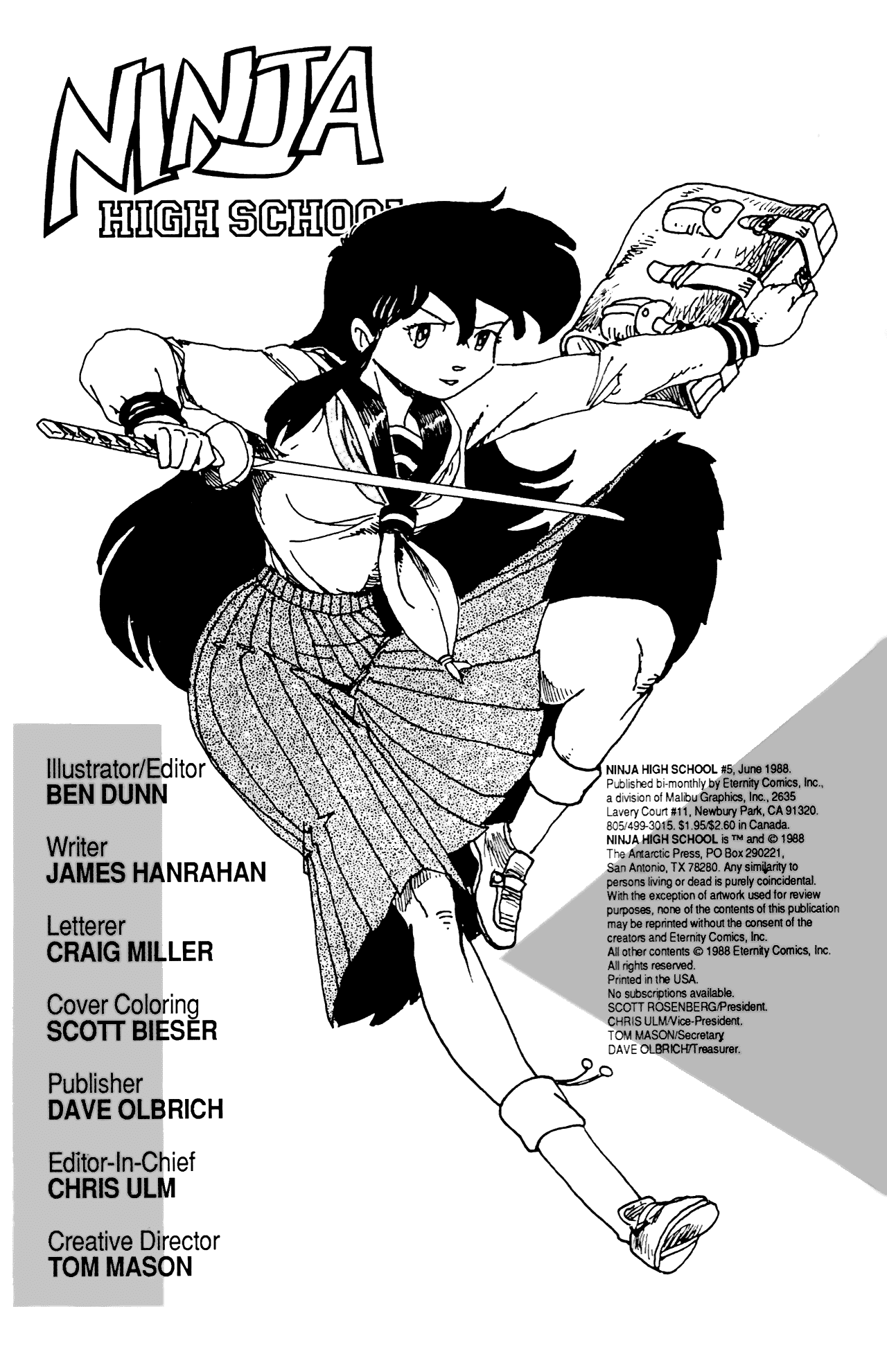 Read online Ninja High School (1986) comic -  Issue #5 - 2