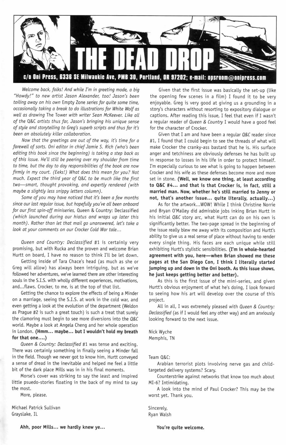 Read online Queen & Country comic -  Issue #13 - 24