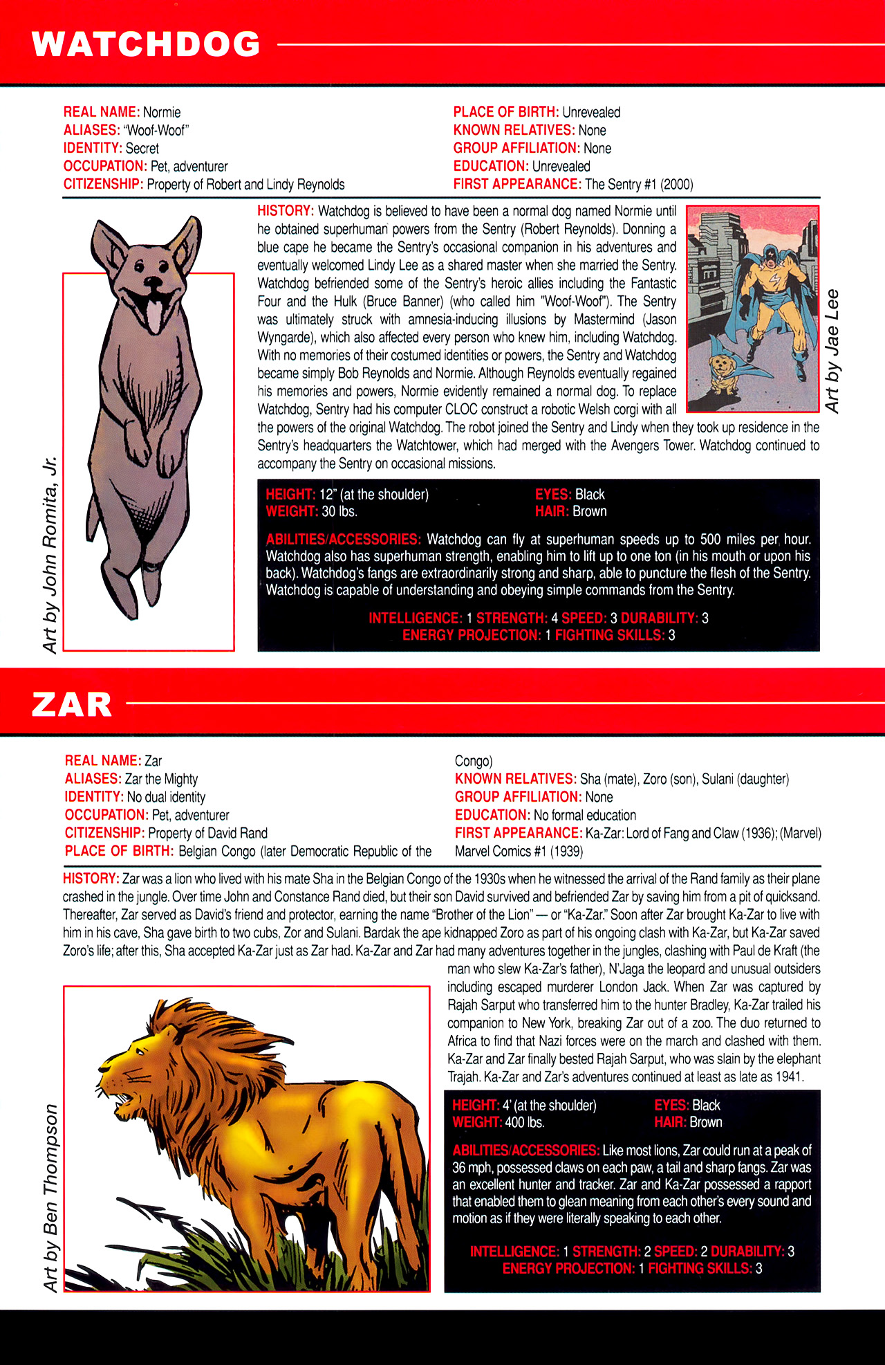 Read online Marvel Pets Handbook comic -  Issue # Full - 46