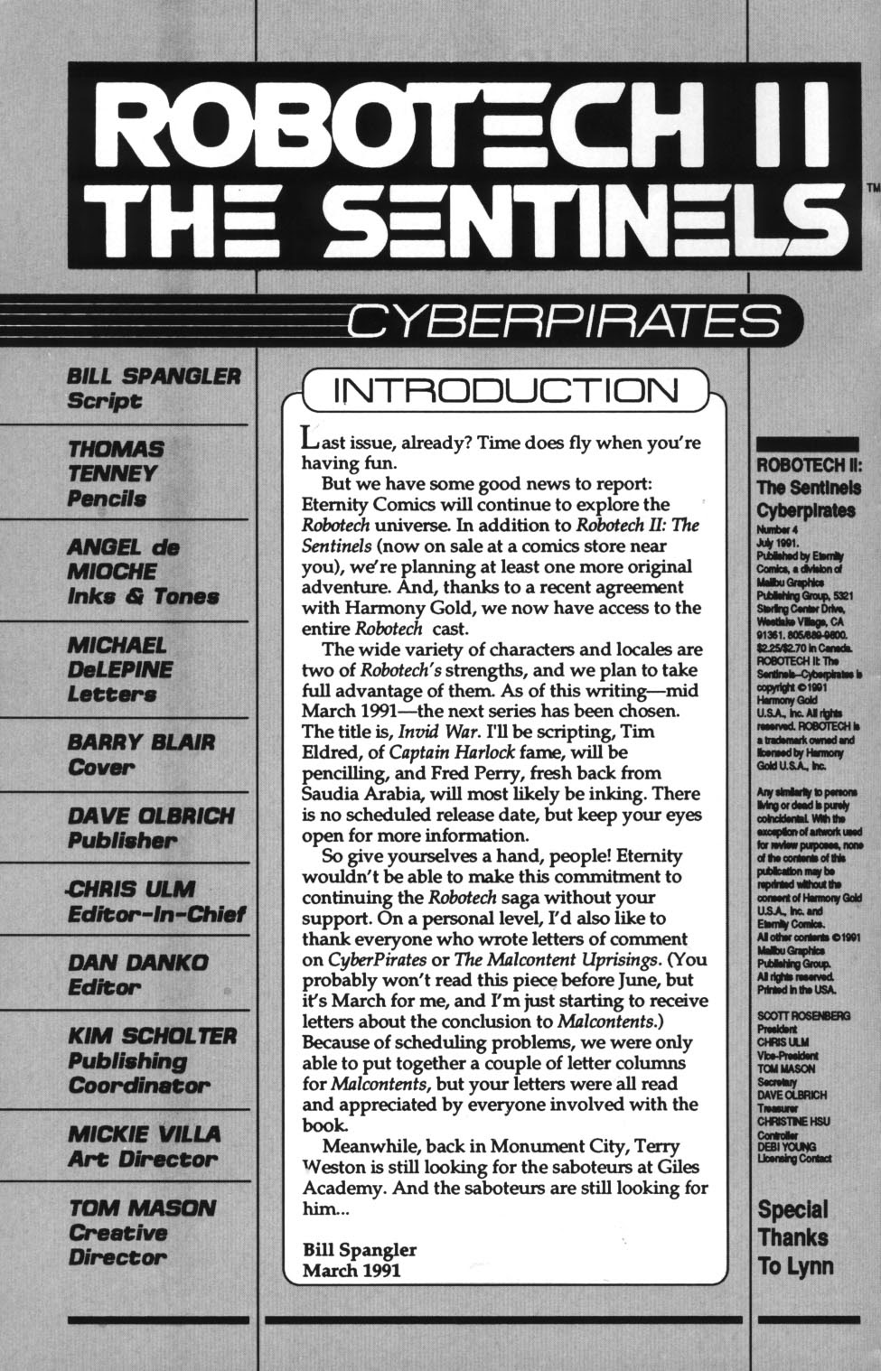Read online Robotech II: The Sentinels - CyberPirates comic -  Issue #4 - 2