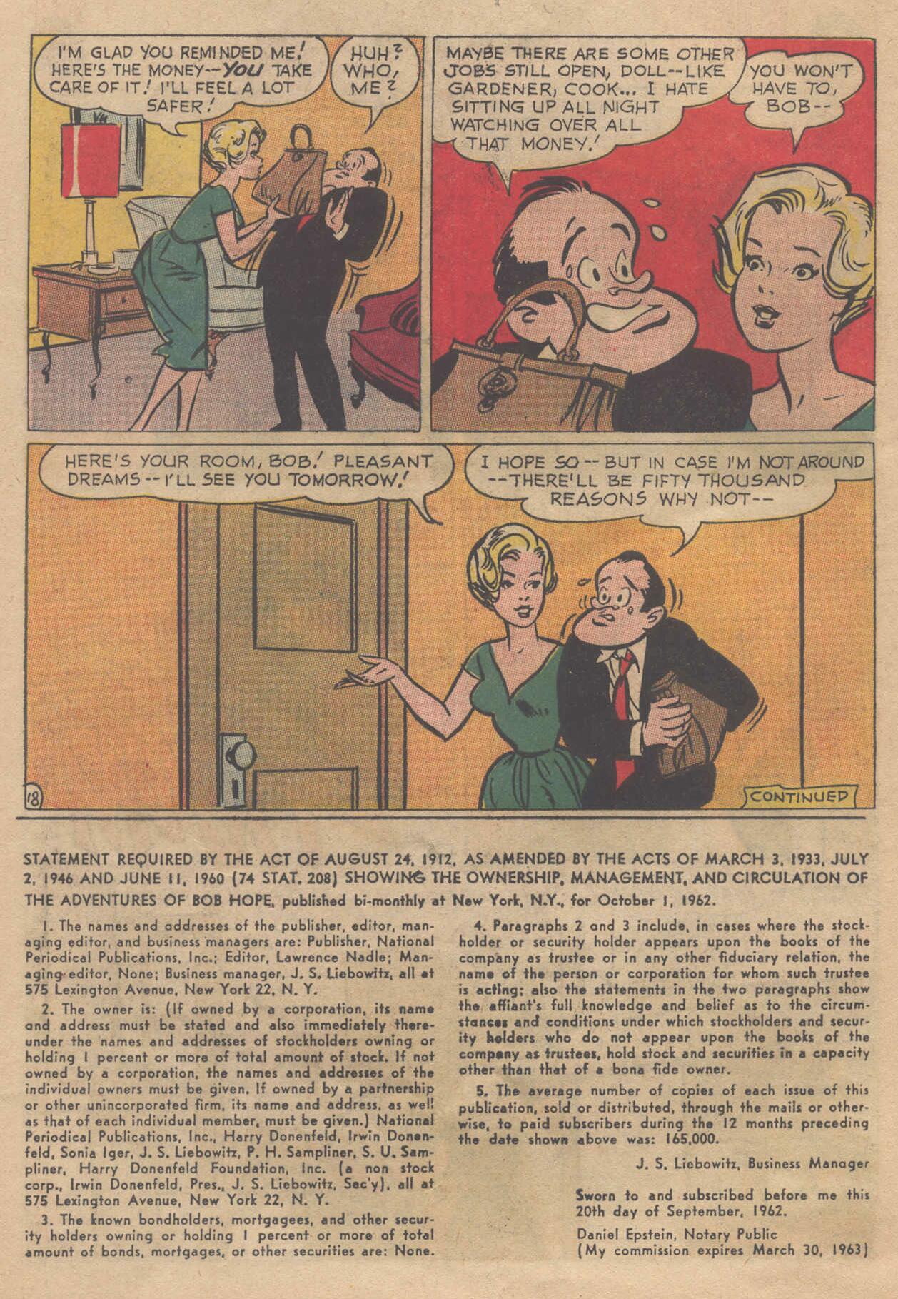 Read online The Adventures of Bob Hope comic -  Issue #79 - 21