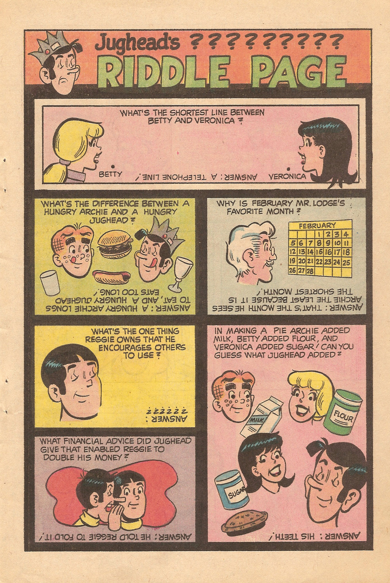 Read online Jughead's Jokes comic -  Issue #22 - 63