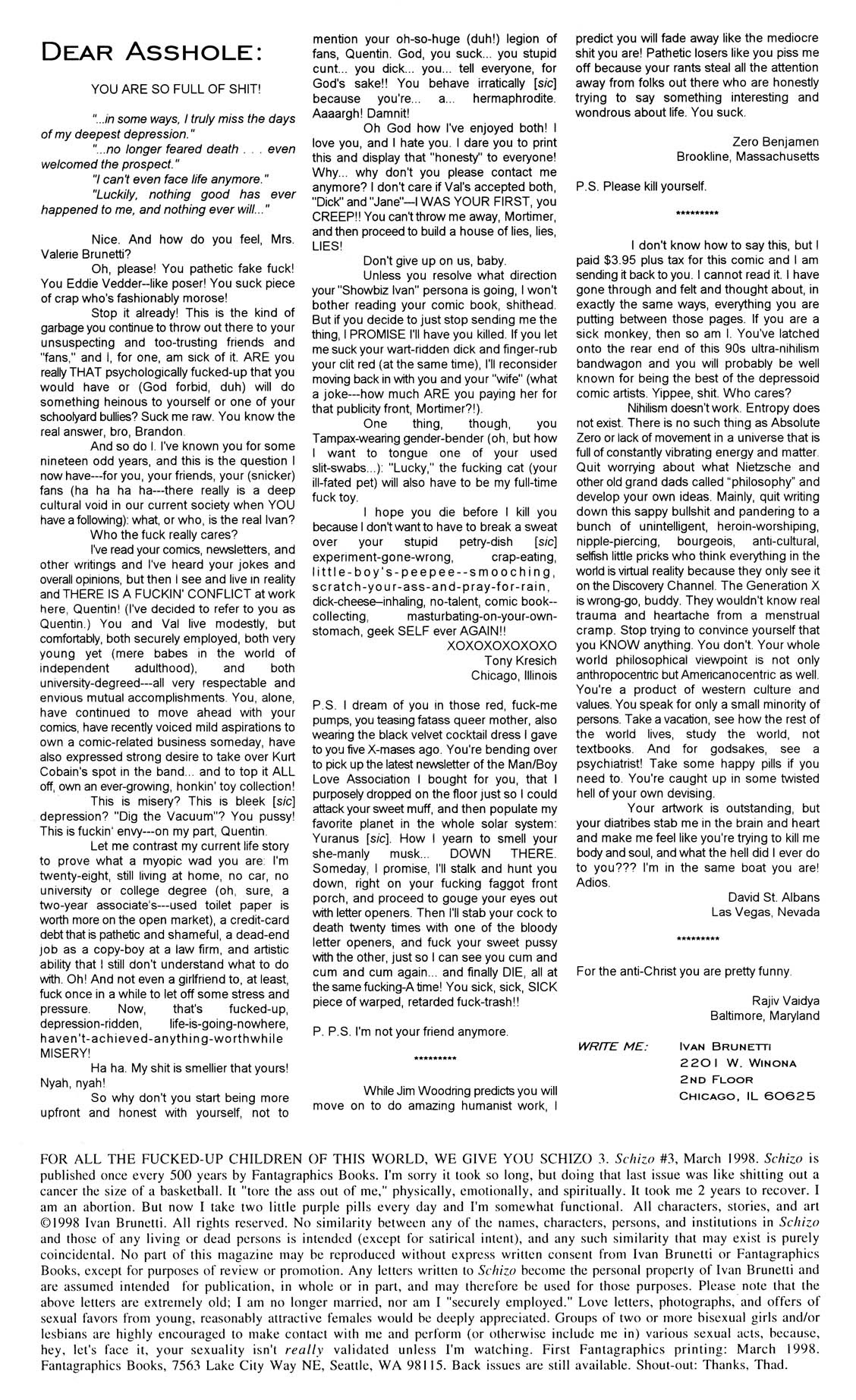 Read online Schizo comic -  Issue #3 - 2