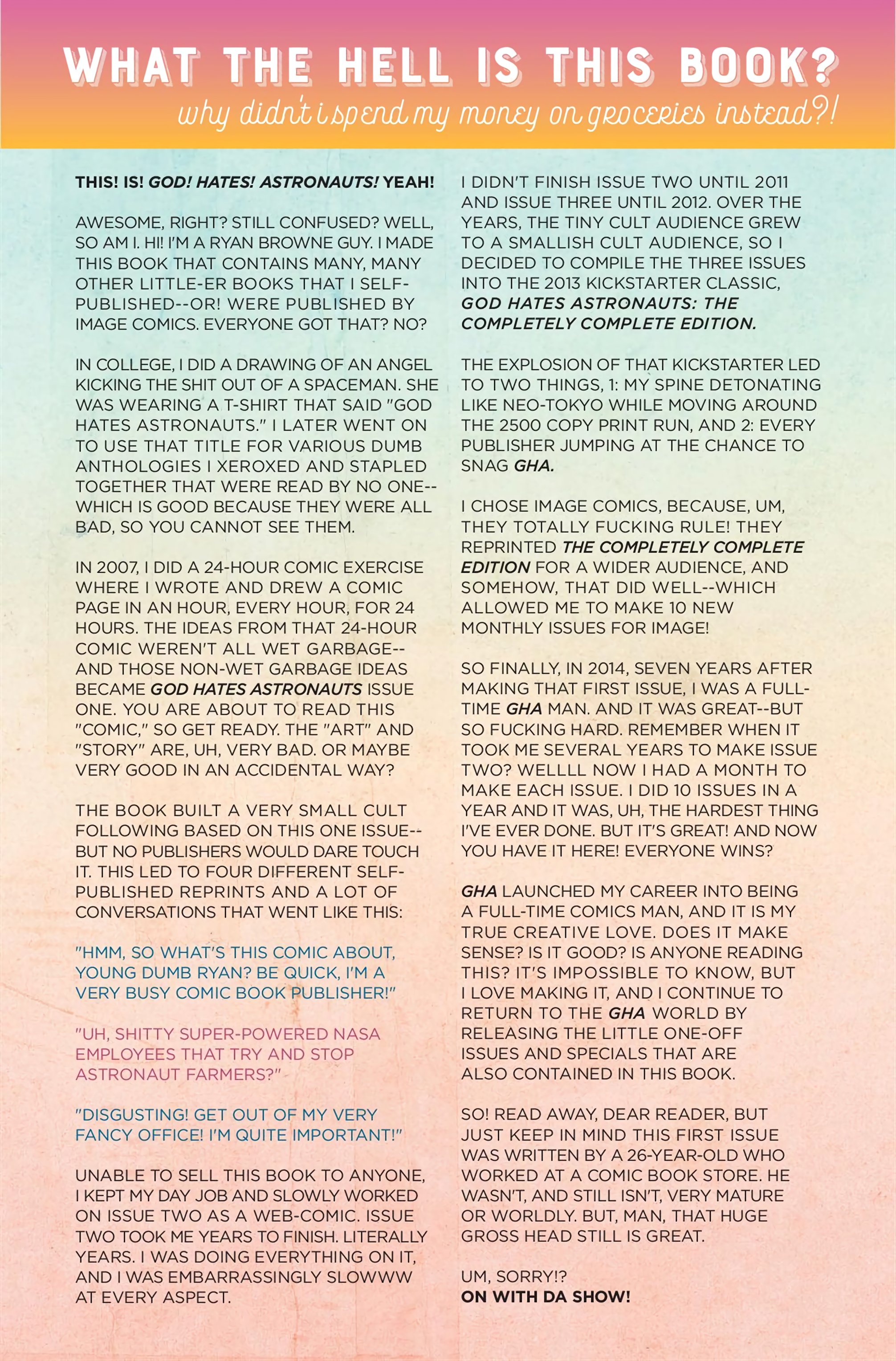 Read online God Hates Astronauts comic -  Issue # _The Omnimegabus (Part 1) - 9