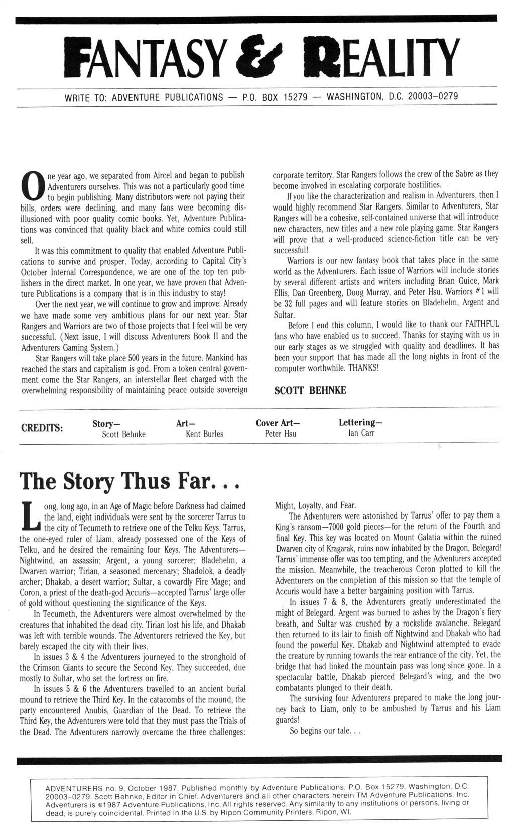 Read online Adventurers (1986) comic -  Issue #9 - 2
