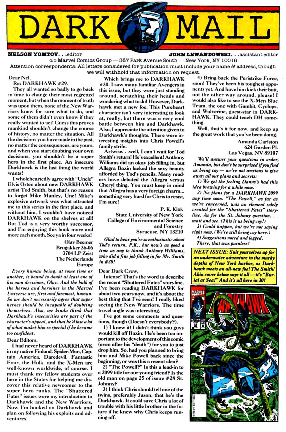 Read online Darkhawk (1991) comic -  Issue #32 - 23