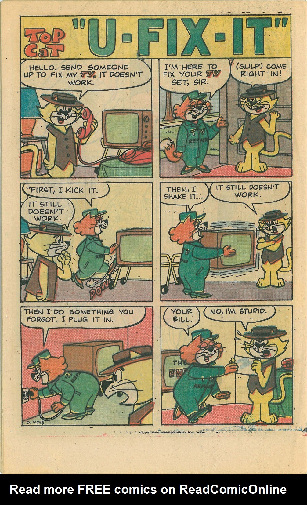Read online Top Cat (1970) comic -  Issue #20 - 32