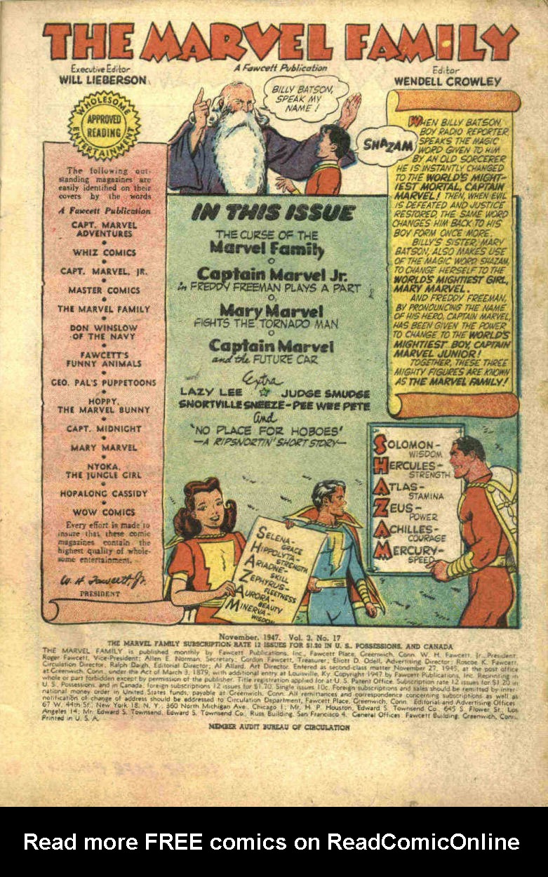 Read online The Marvel Family comic -  Issue #17 - 4