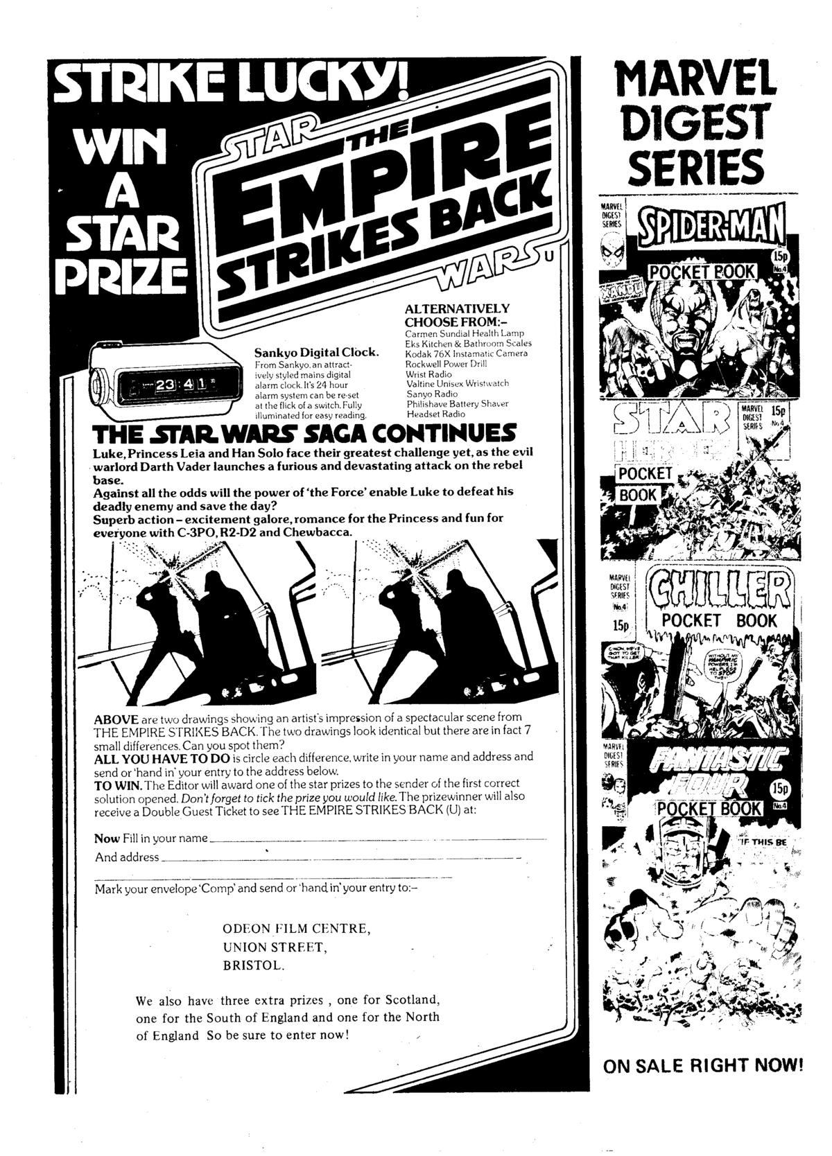 Read online Star Wars Weekly: The Empire Strikes Back comic -  Issue #127 - 9