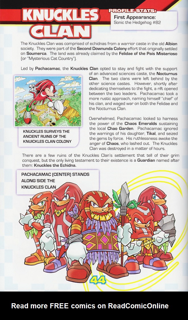 Read online Sonic the Hedgehog: The Complete Sonic Comic Encyclopedia comic -  Issue # TPB - 46