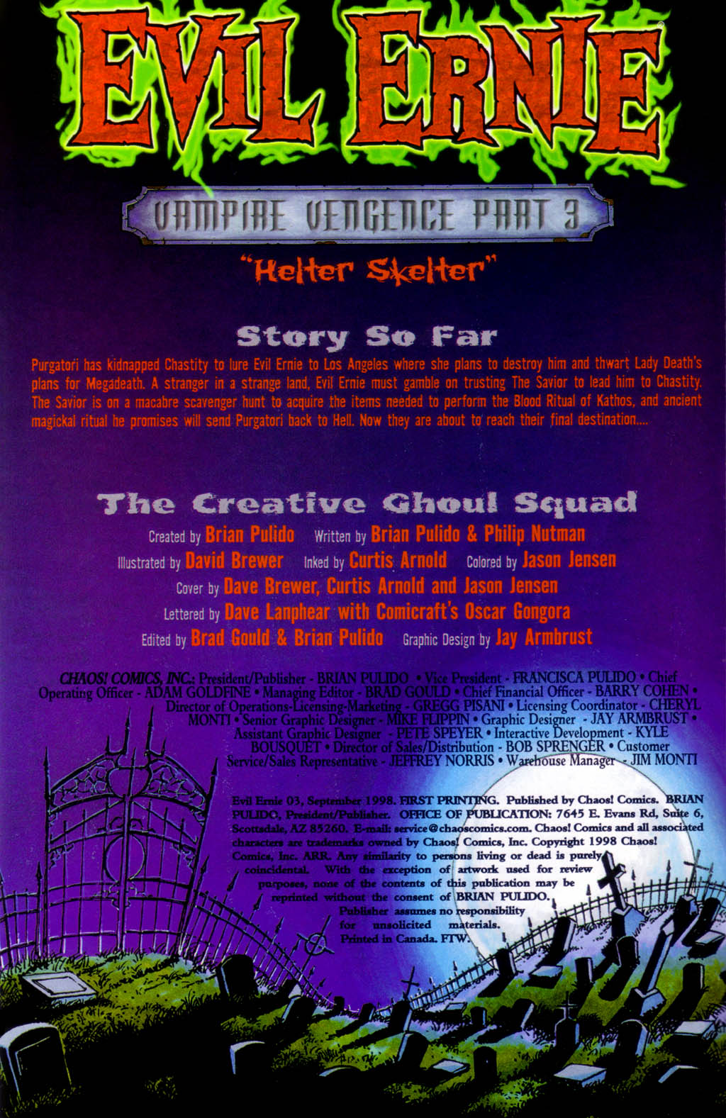 Read online Evil Ernie (1998) comic -  Issue #3 - 2