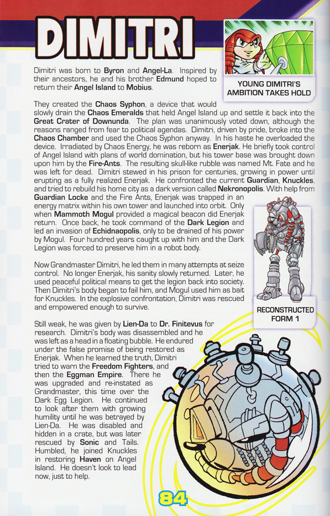 Read online Sonic the Hedgehog: The Complete Sonic Comic Encyclopedia comic -  Issue # TPB - 86