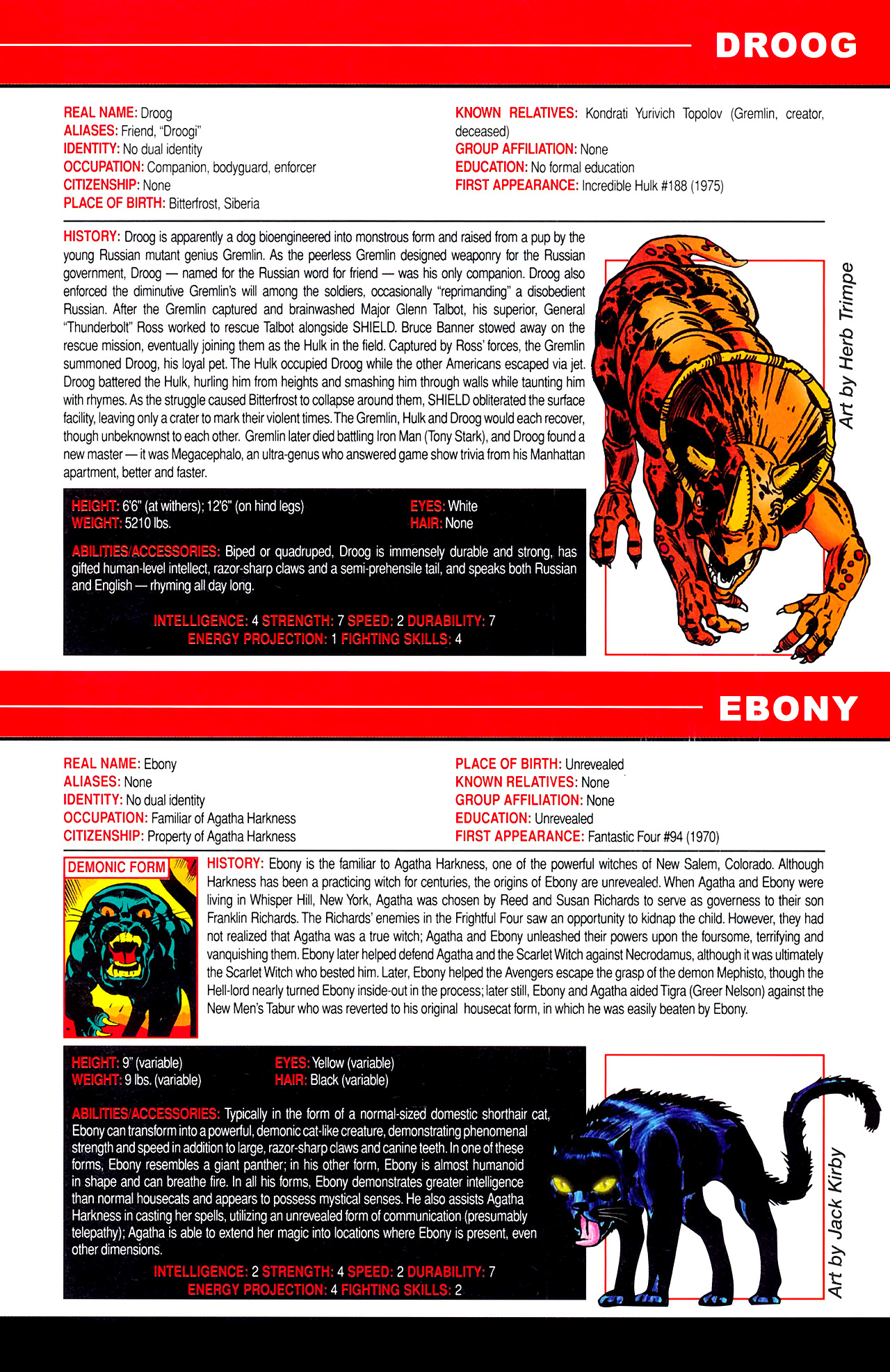 Read online Marvel Pets Handbook comic -  Issue # Full - 33