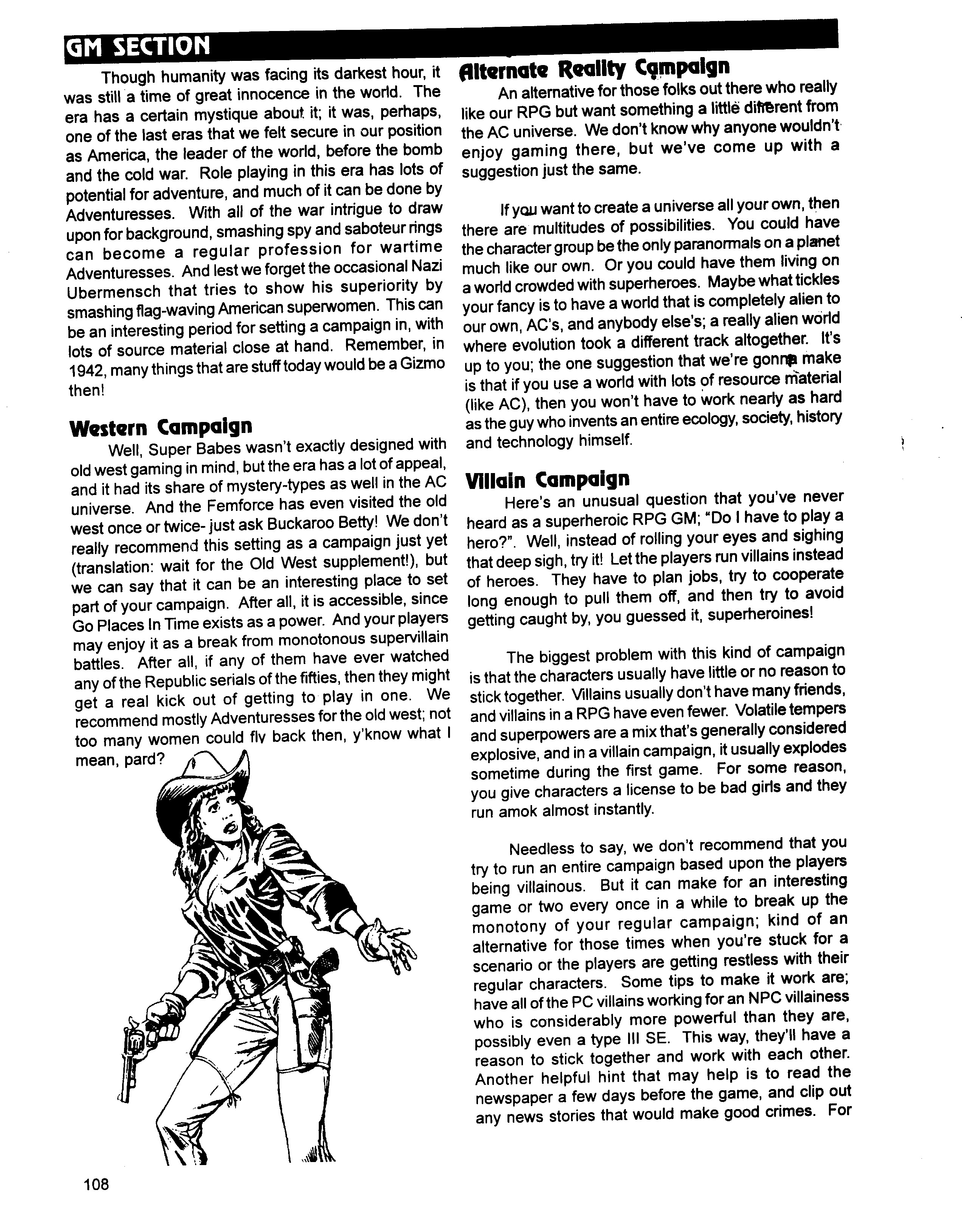 Read online Superbabes: The Femforce Role-Playing Game comic -  Issue # TPB - 110