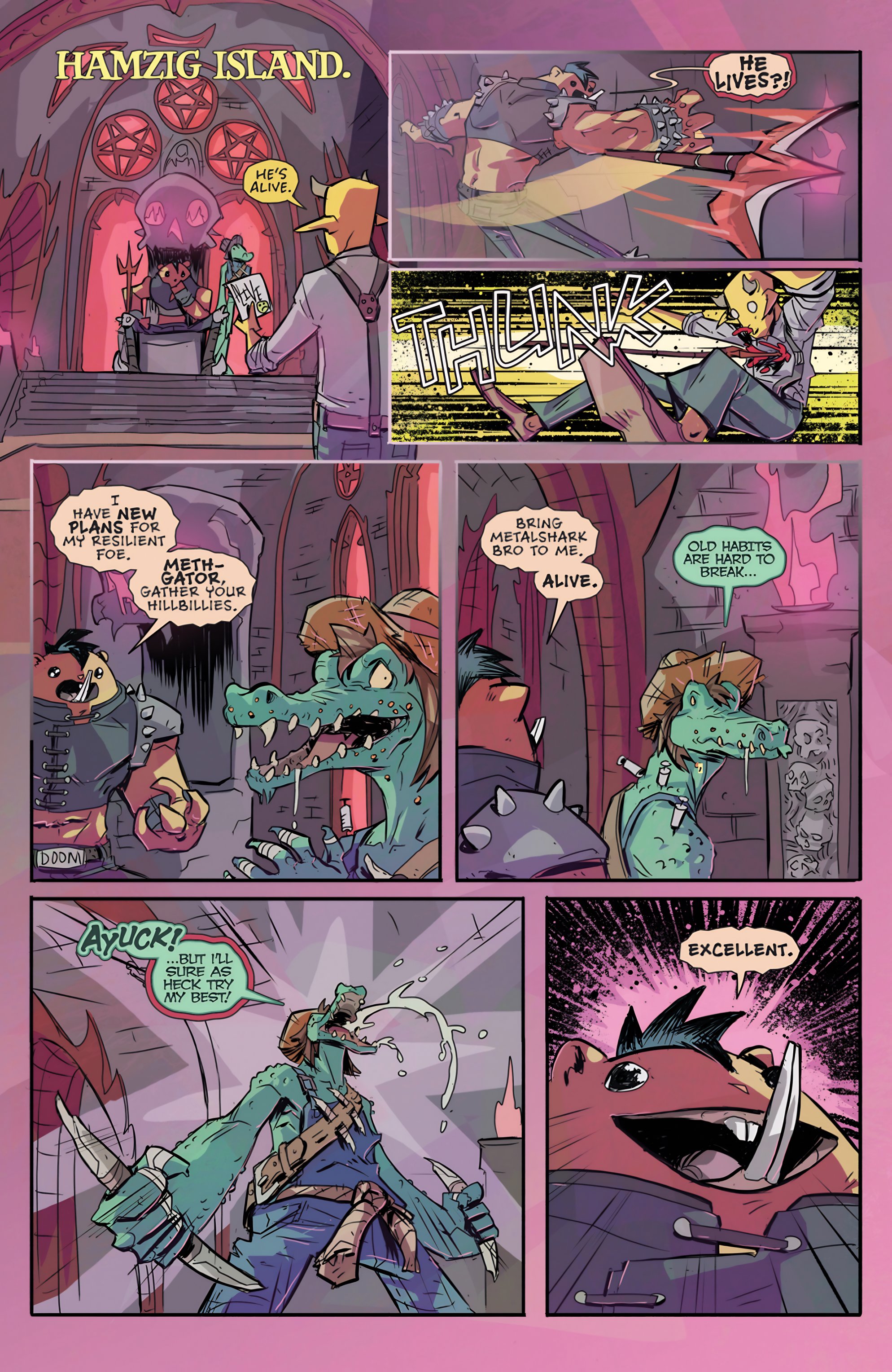 Read online Metalshark Bro: Assault On Hamzig Island comic -  Issue # TPB - 43