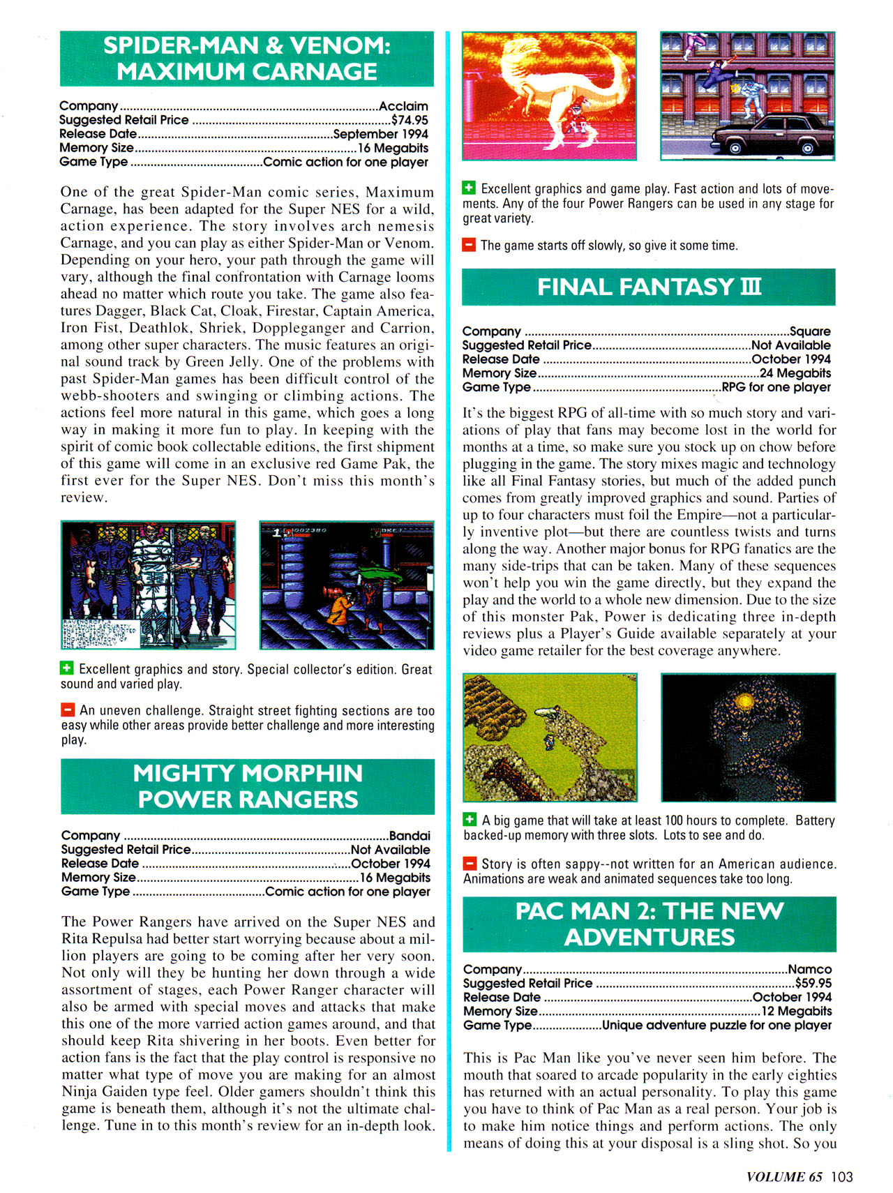 Read online Nintendo Power comic -  Issue #65 - 112