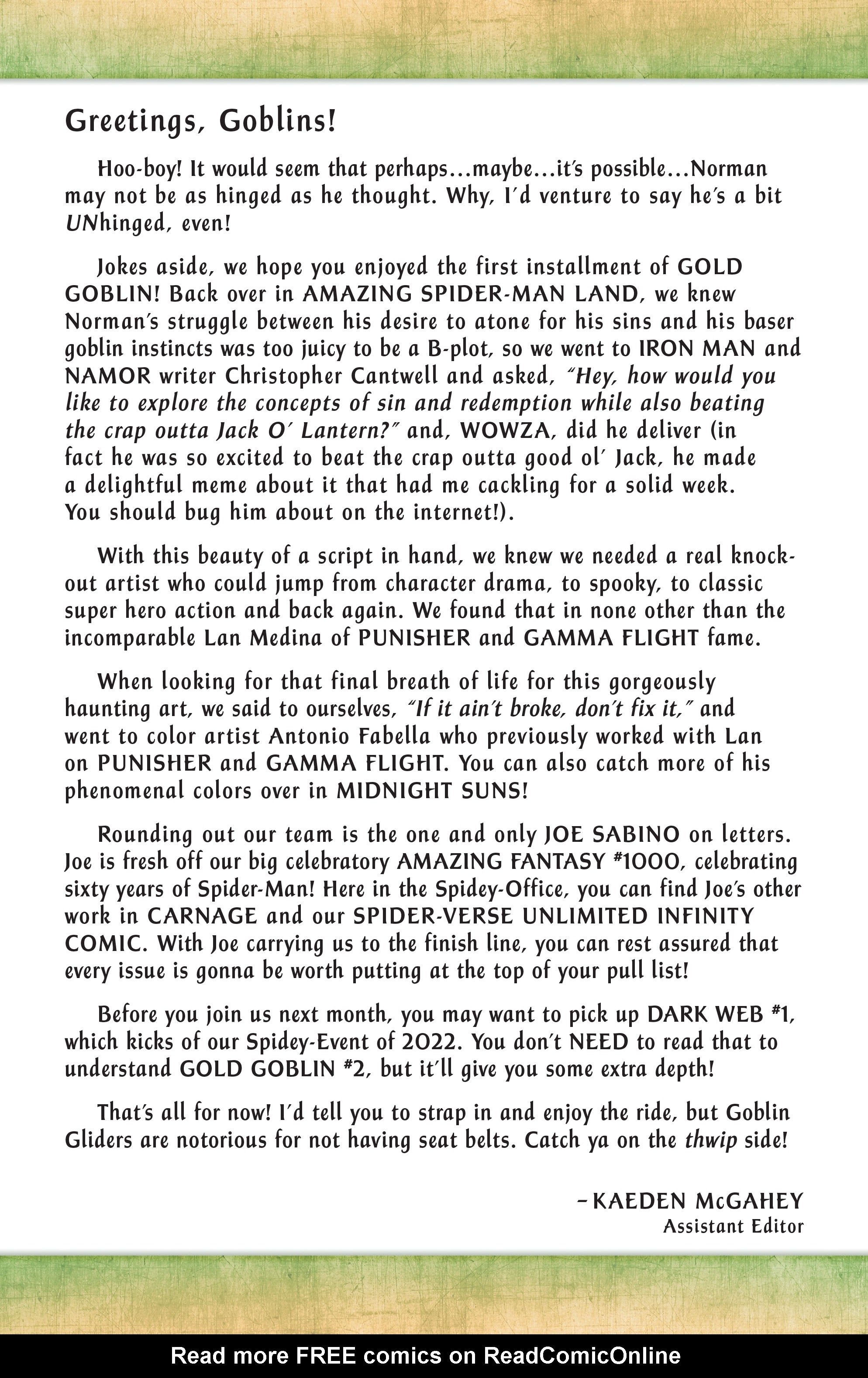 Read online Gold Goblin comic -  Issue #1 - 25