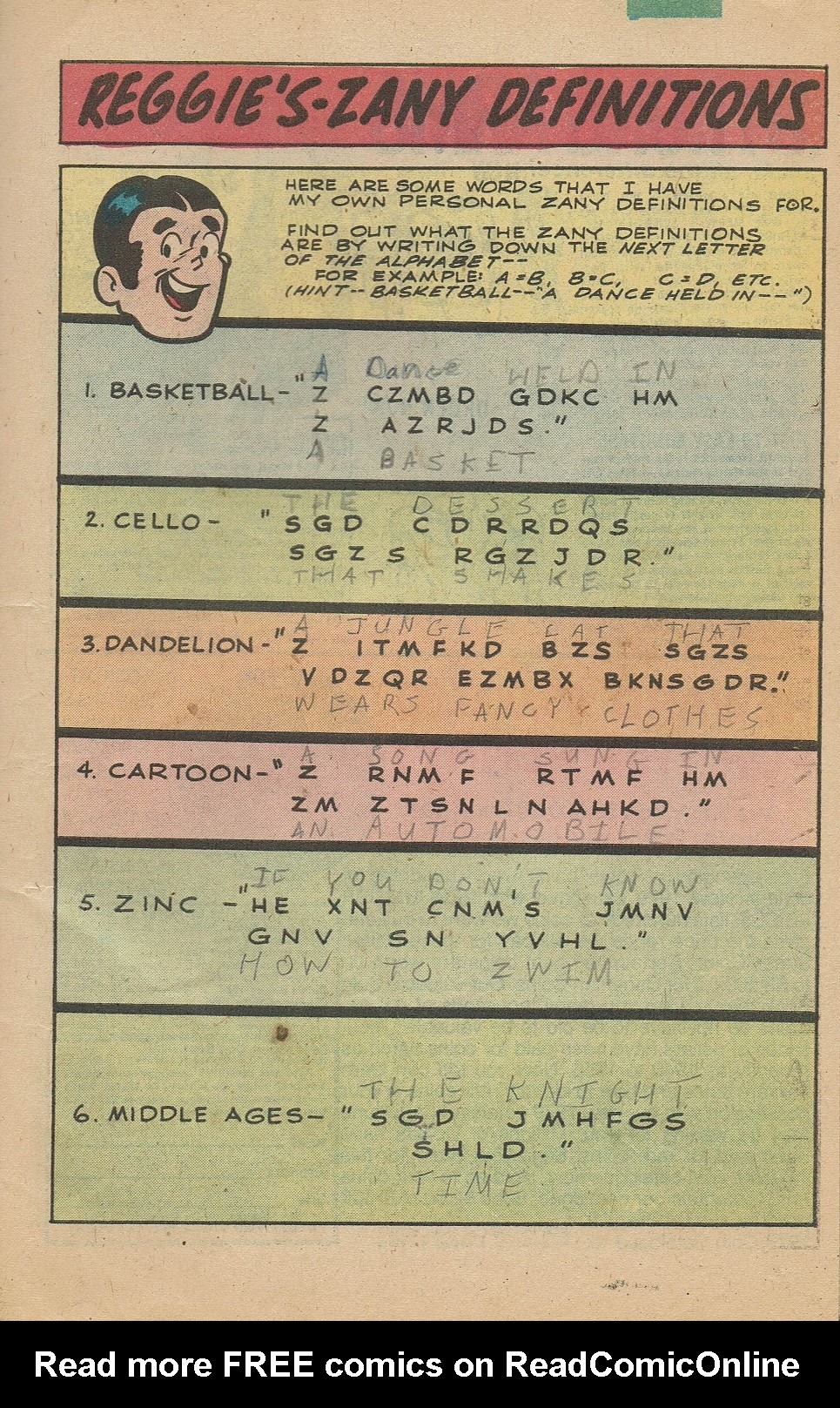 Read online Reggie's Wise Guy Jokes comic -  Issue #52 - 26