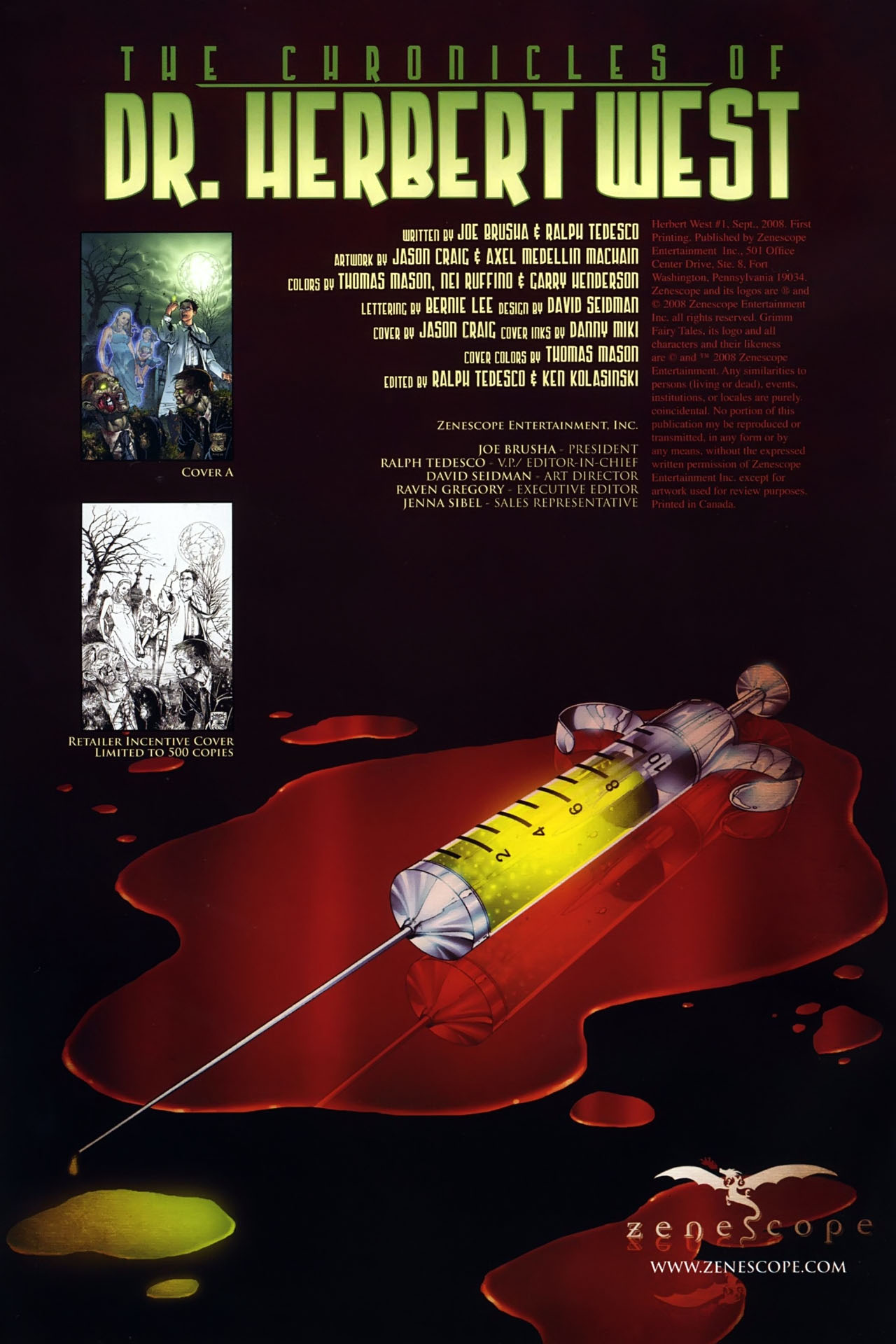 Read online The Chronicles of Dr. Herbert West comic -  Issue #1 - 2