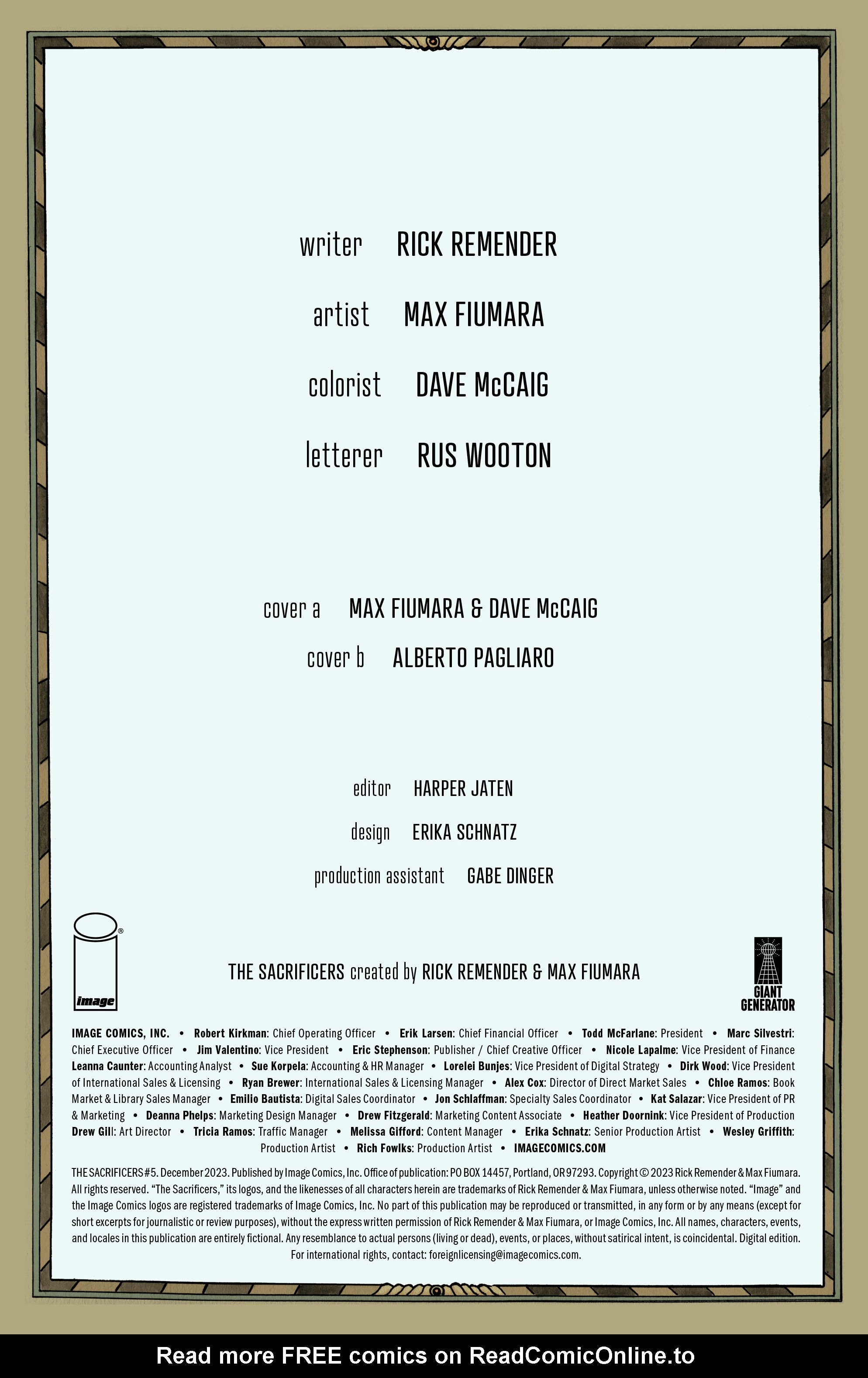 Read online The Sacrificers comic -  Issue #5 - 2