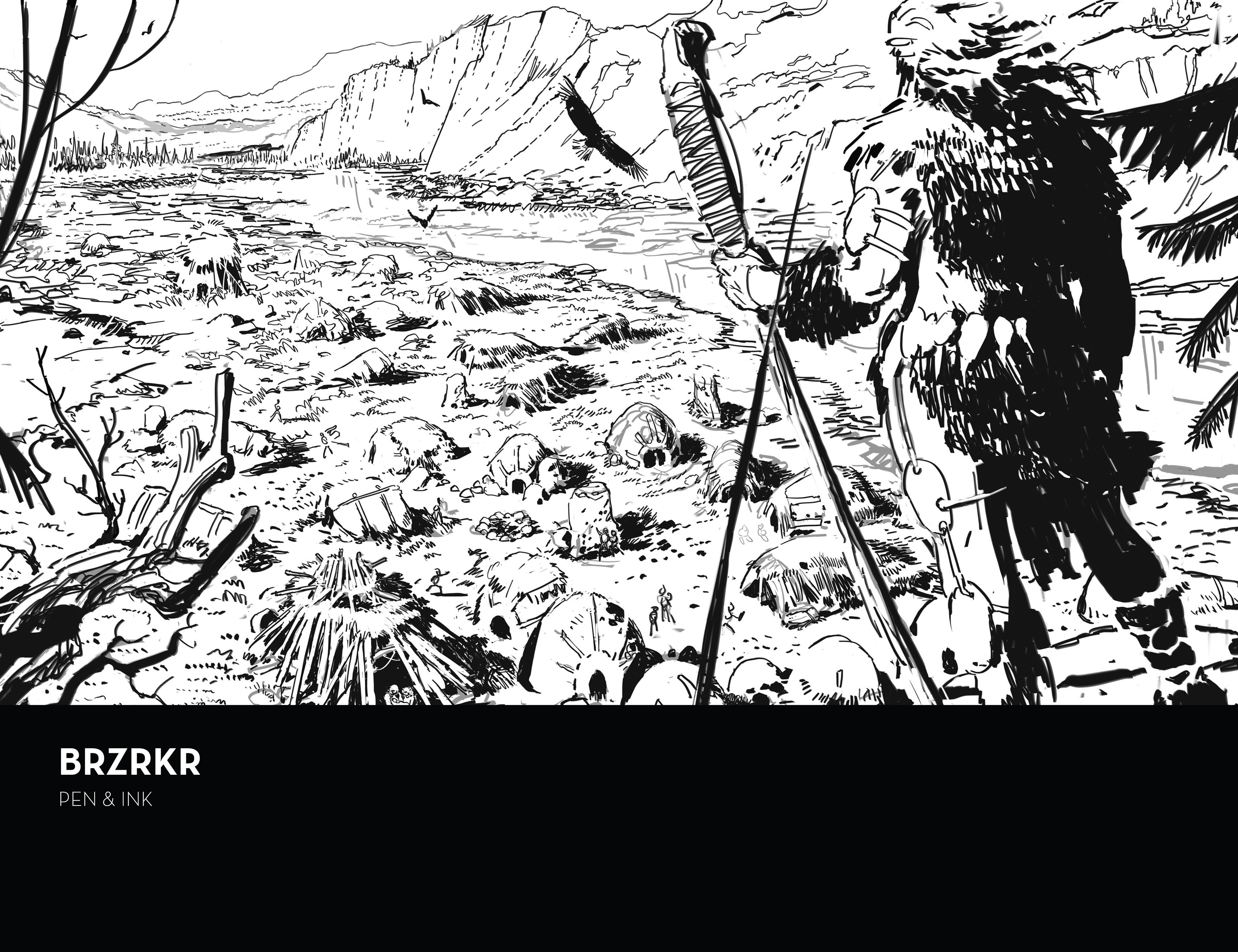 Read online BRZRKR Pen & Ink comic -  Issue # Full - 2