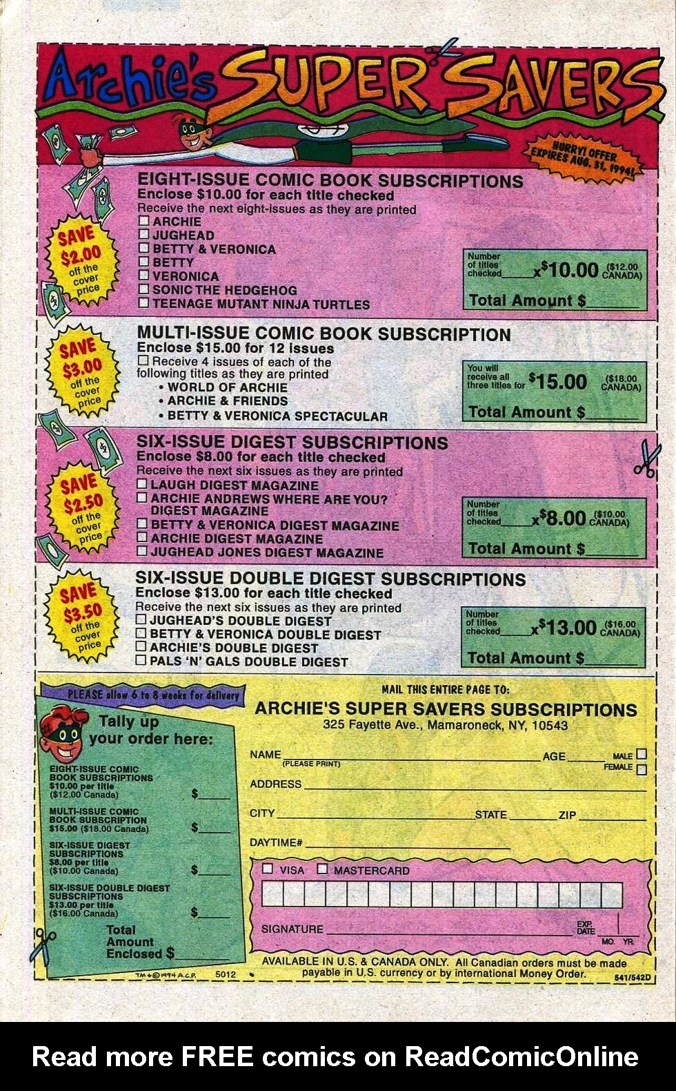 Read online Archie's Pal Jughead Comics comic -  Issue #61 - 28