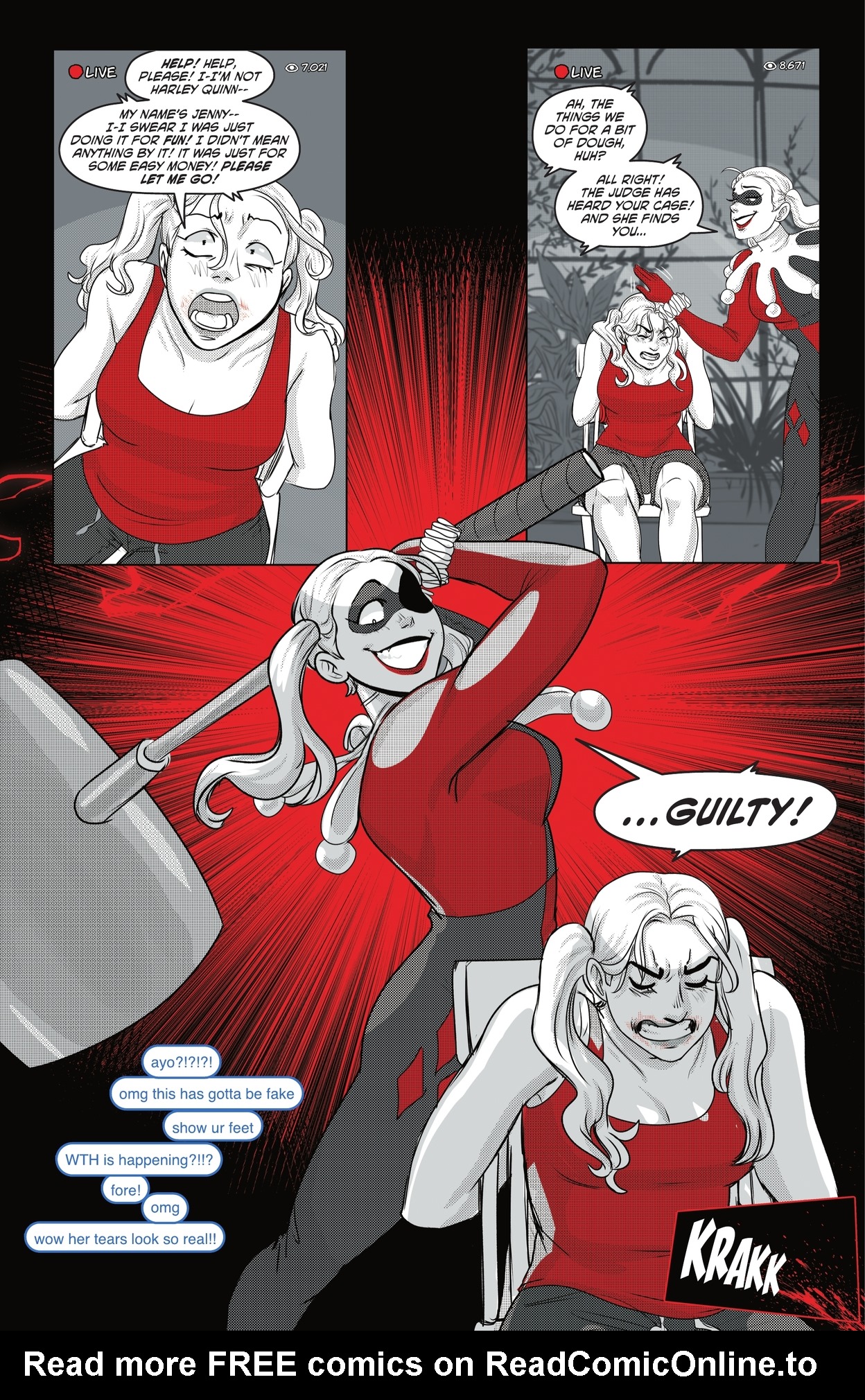 Read online Harley Quinn: Black   White   Redder comic -  Issue #5 - 36