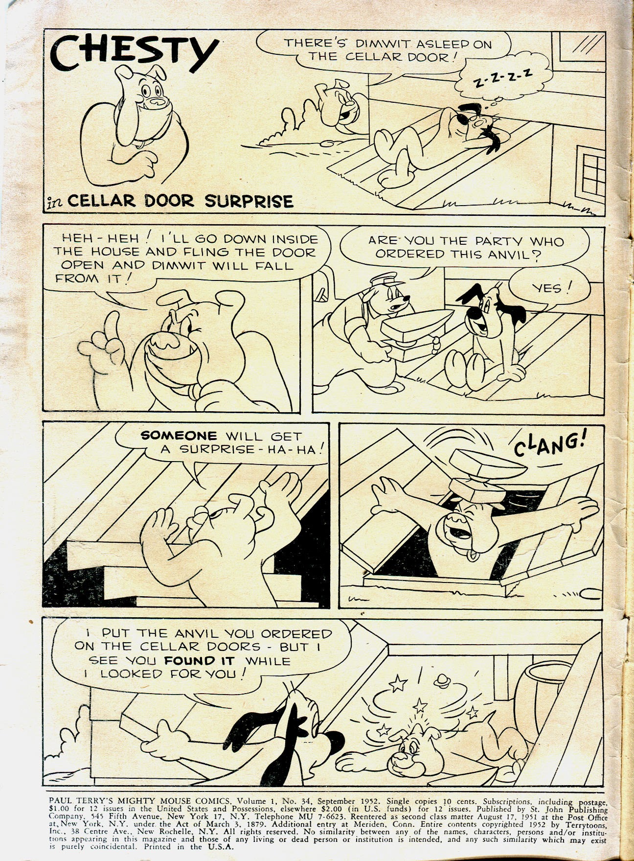 Read online Paul Terry's Mighty Mouse Comics comic -  Issue #34 - 2