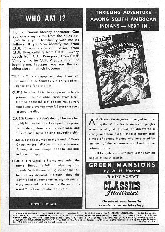 Read online Classics Illustrated comic -  Issue #89 - 2
