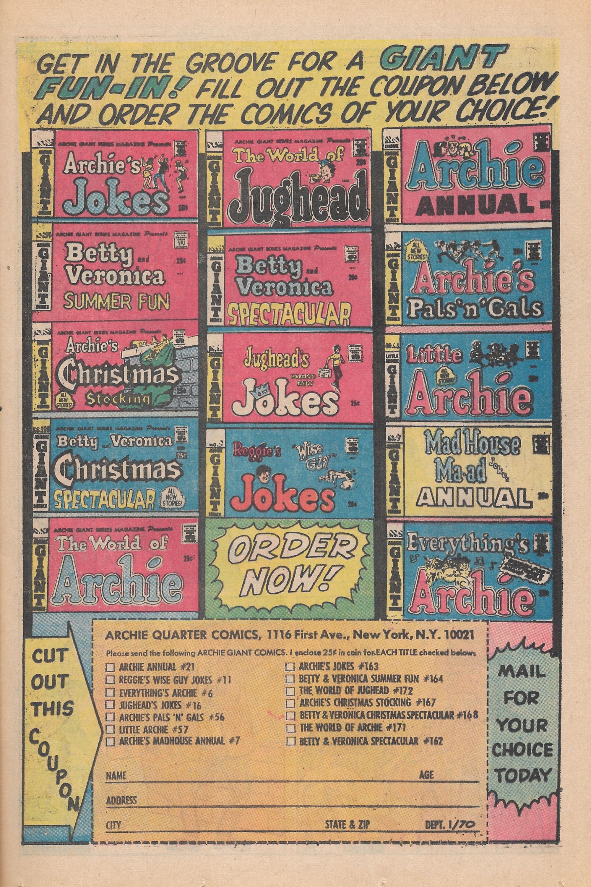 Read online Jughead's Jokes comic -  Issue #16 - 49