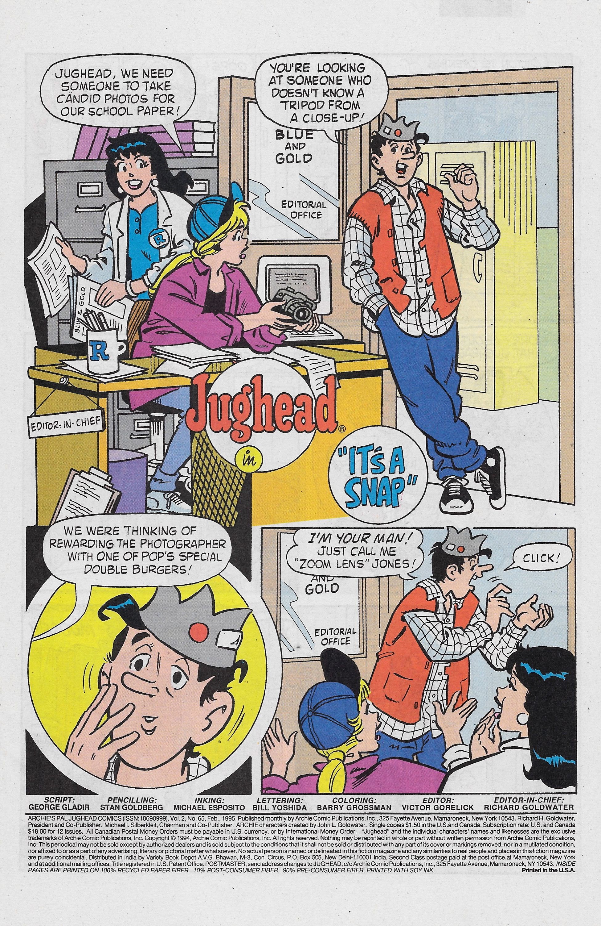 Read online Archie's Pal Jughead Comics comic -  Issue #65 - 3