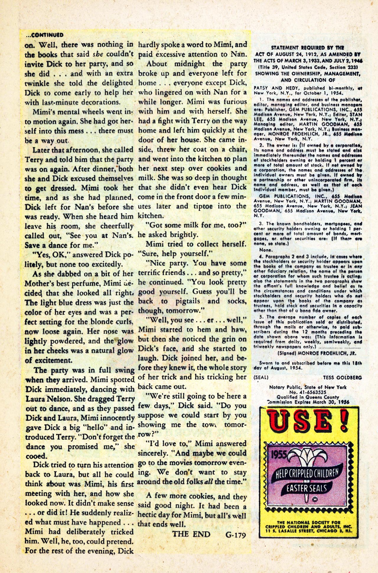 Read online Patsy and Hedy comic -  Issue #35 - 24