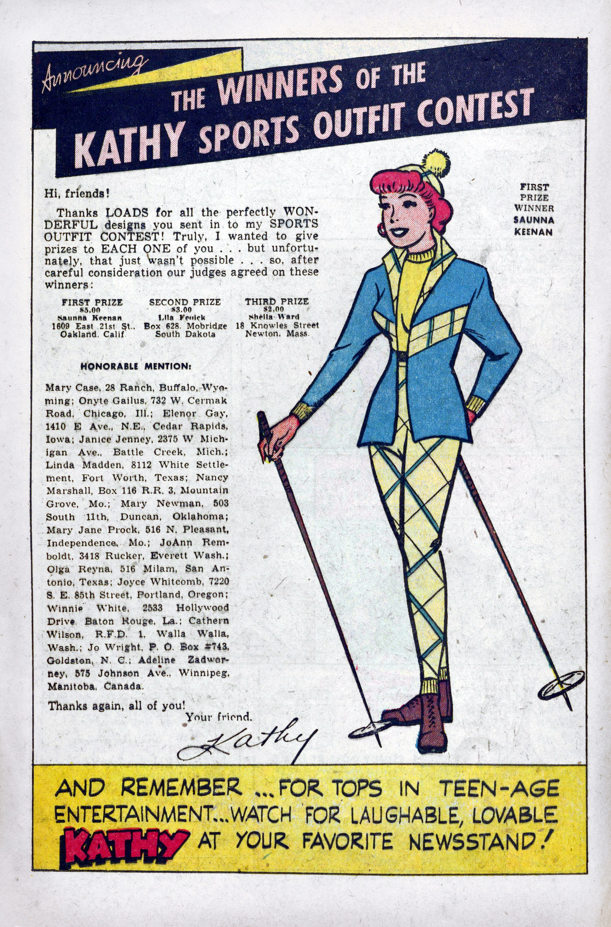 Read online Kathy (1949) comic -  Issue #6 - 12