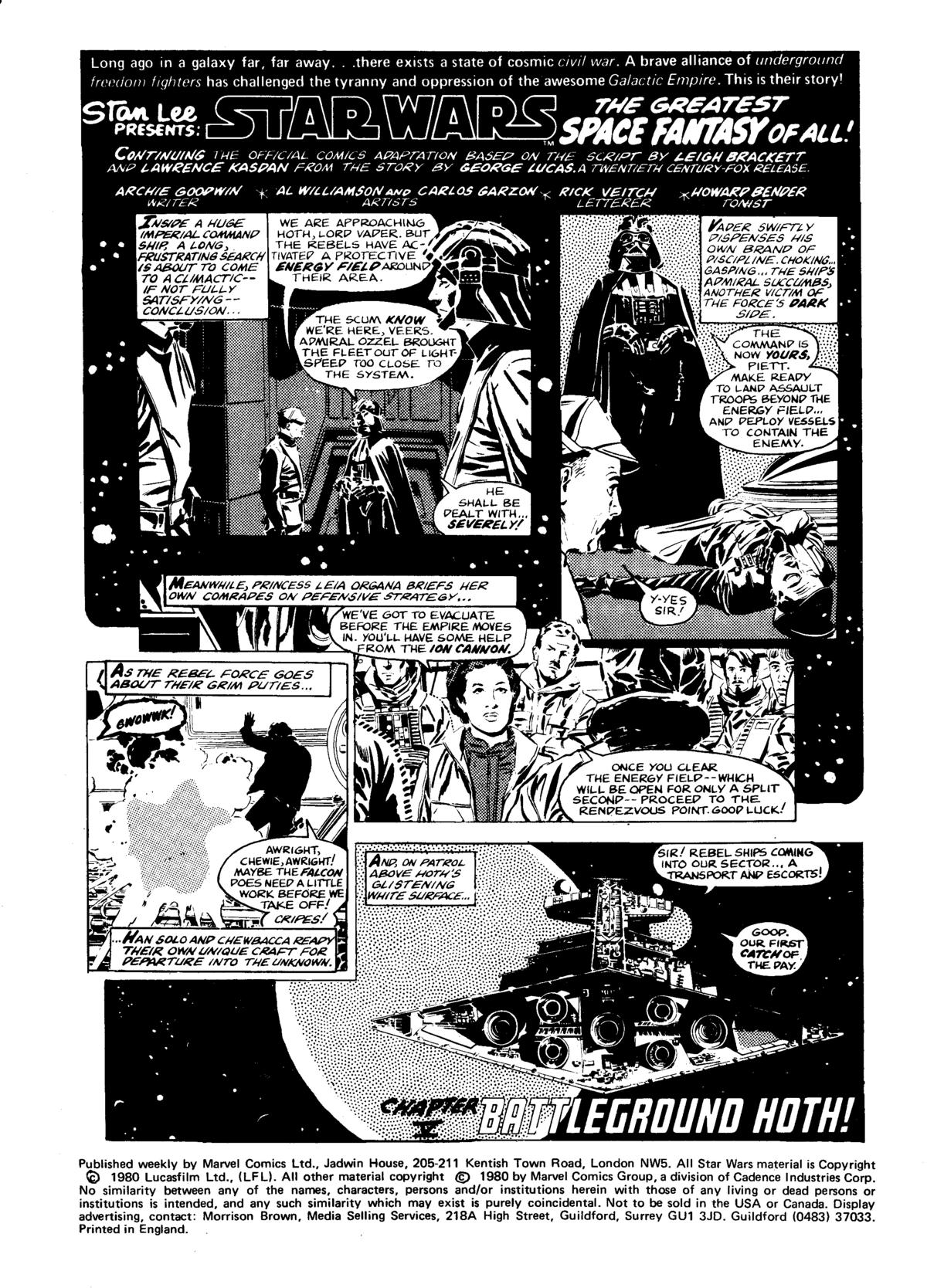 Read online Star Wars Weekly: The Empire Strikes Back comic -  Issue #122 - 3