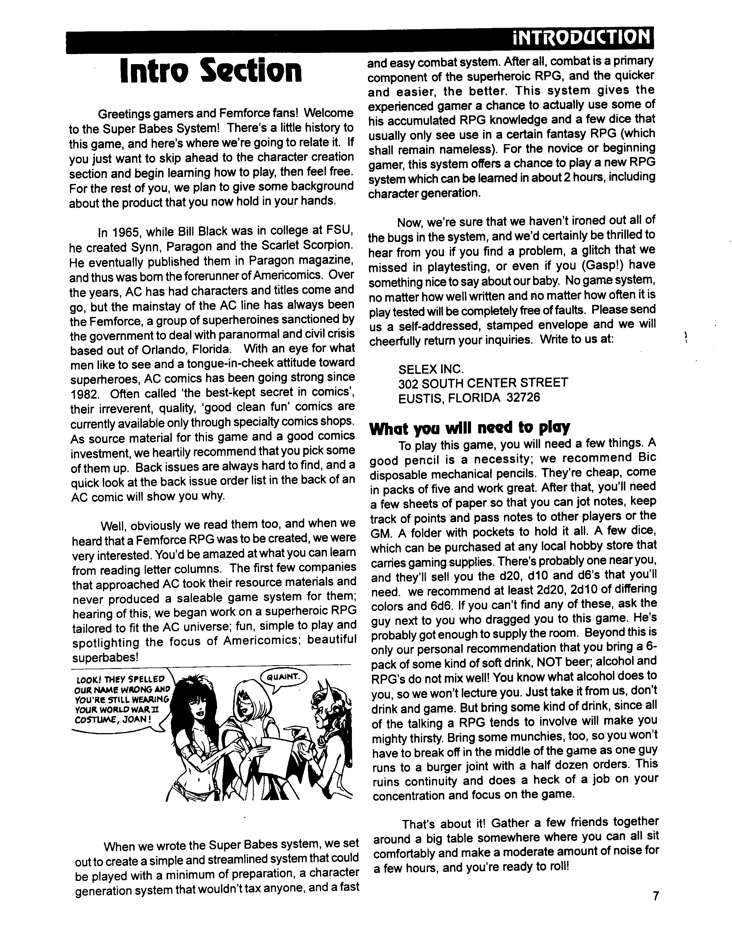 Read online Superbabes: The Femforce Role-Playing Game comic -  Issue # TPB - 9