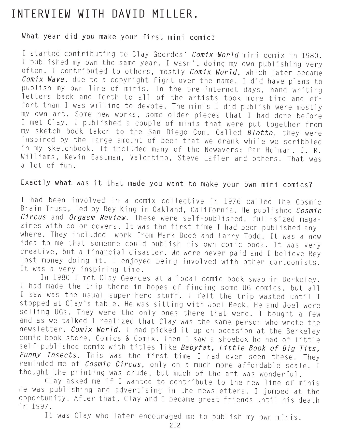 Read online NEWAVE! The Underground Mini Comix of the 1980's comic -  Issue # TPB (Part 3) - 2