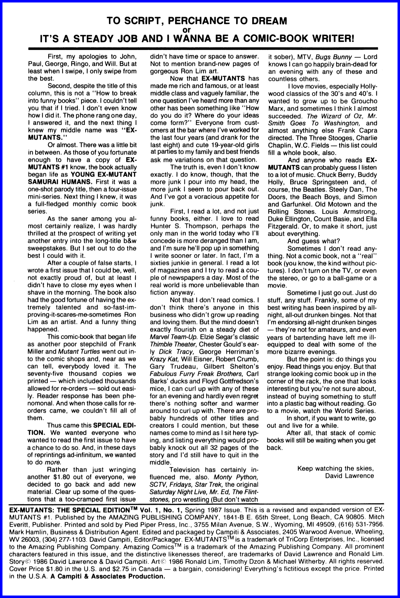 Read online Ex-Mutants (1986) comic -  Issue #1 - 6