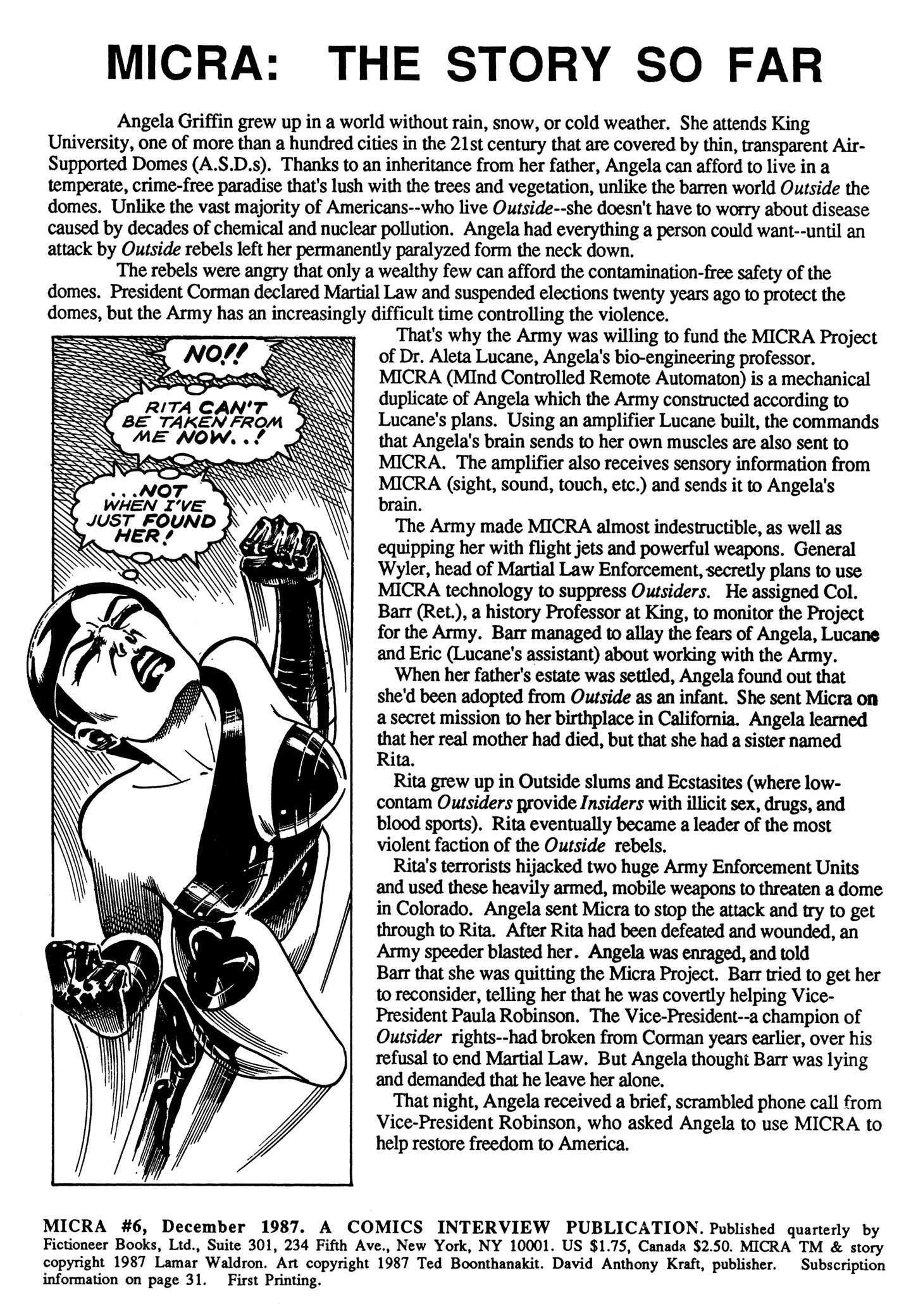 Read online MICRA: Mind Controlled Remote Automaton comic -  Issue #6 - 2
