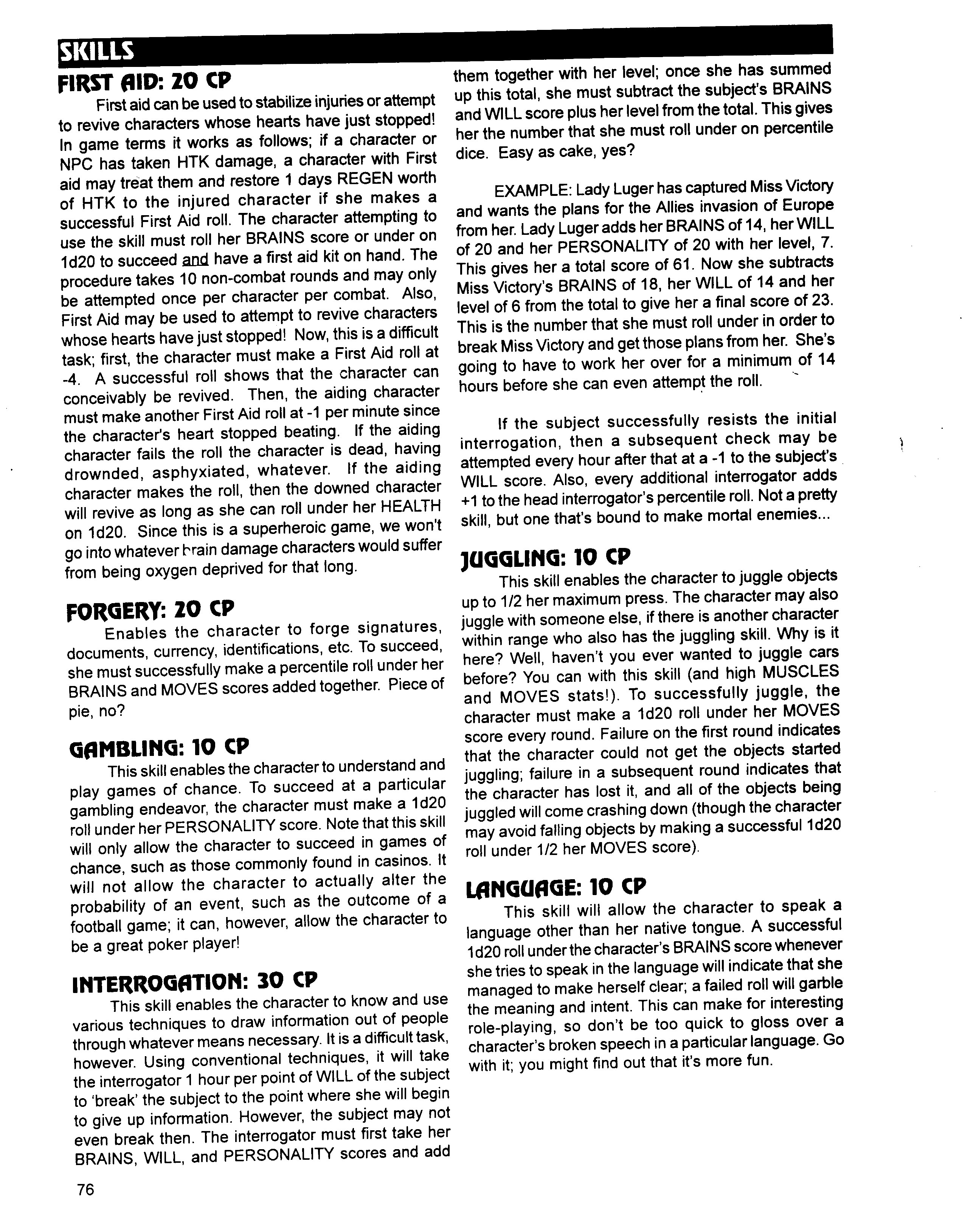 Read online Superbabes: The Femforce Role-Playing Game comic -  Issue # TPB - 78