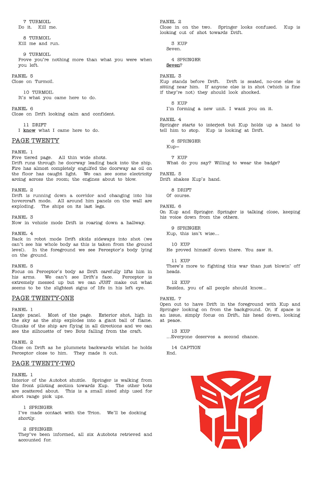 The Transformers Spotlight: Drift Director's Cut issue Full - Page 50