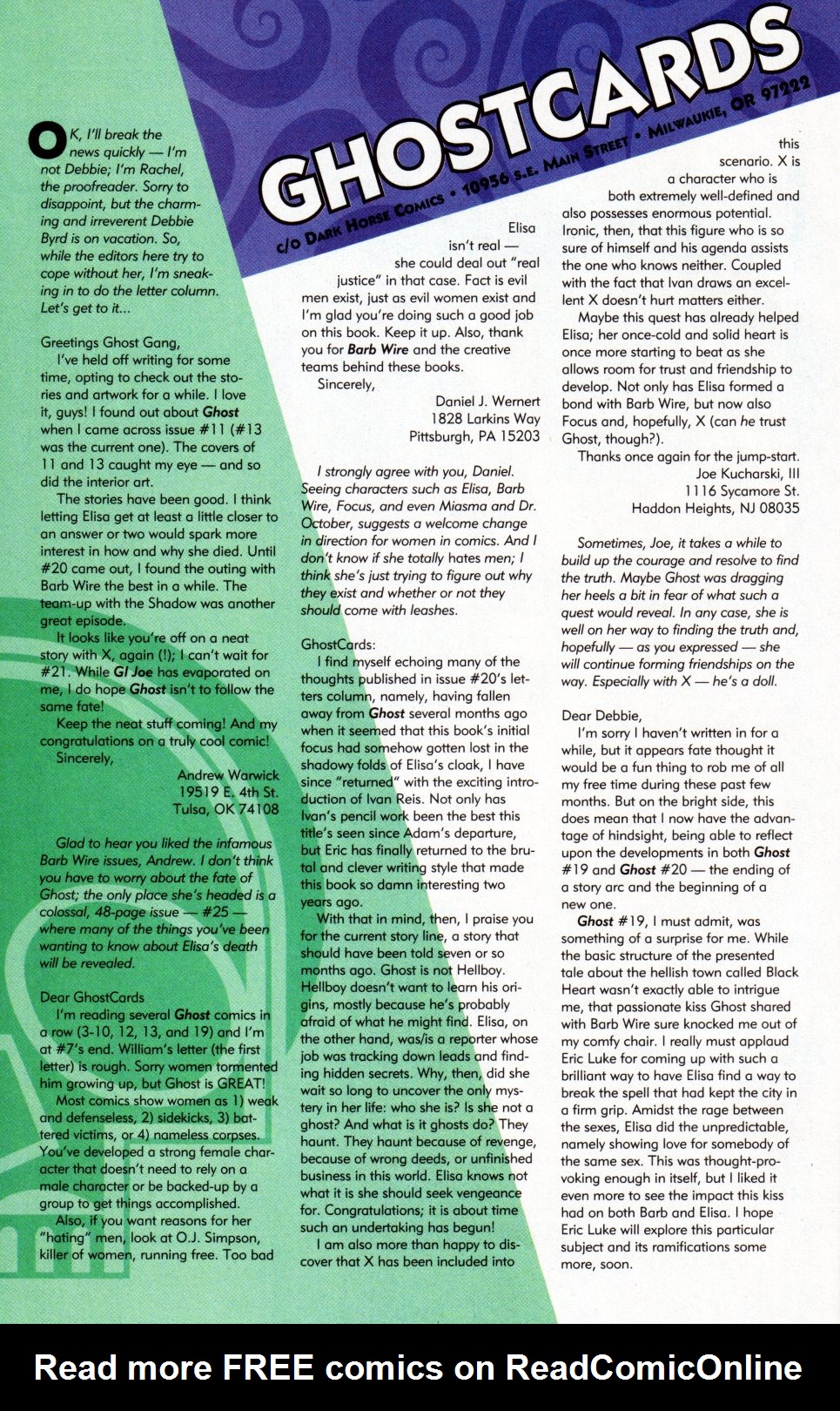 Read online Ghost (1995) comic -  Issue #24 - 26