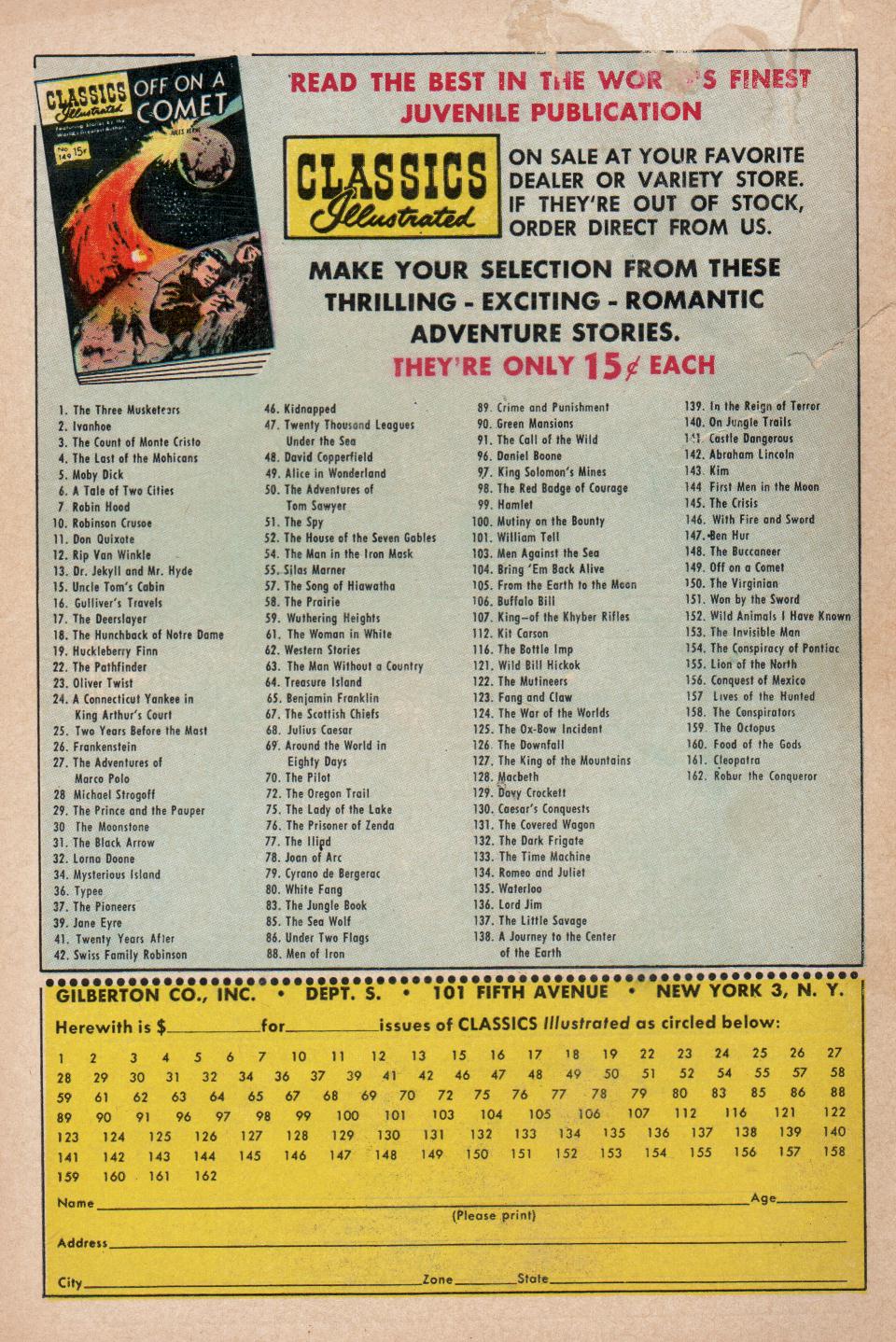 Read online Classics Illustrated comic -  Issue #163 - 52