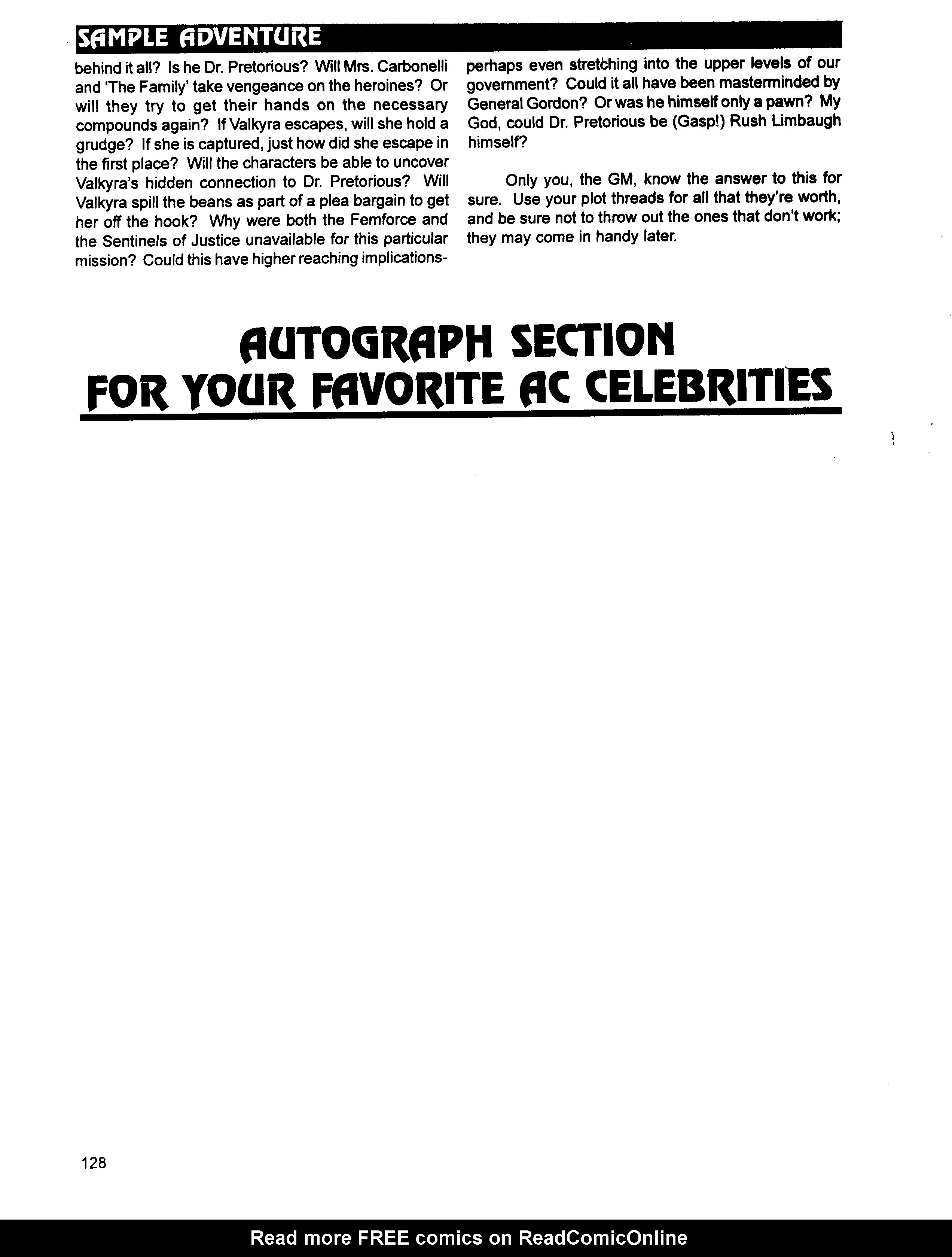 Read online Superbabes: The Femforce Role-Playing Game comic -  Issue # TPB - 130