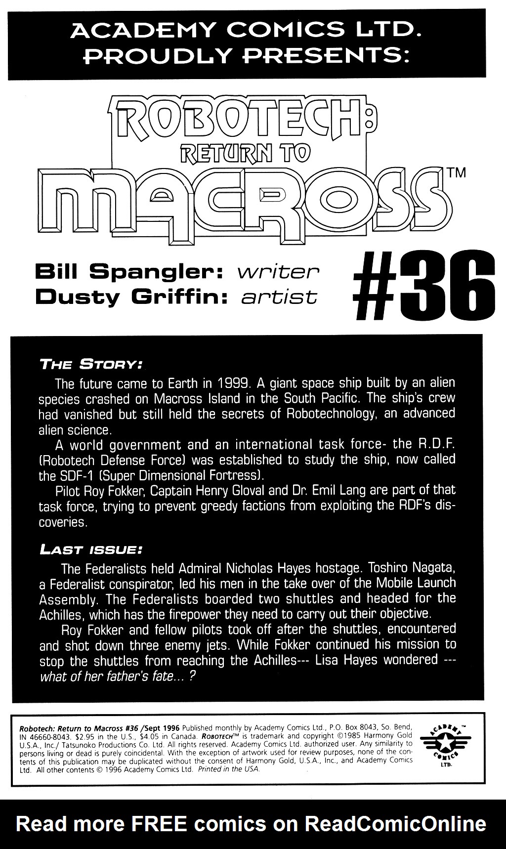 Read online Robotech: Return to Macross comic -  Issue #36 - 2