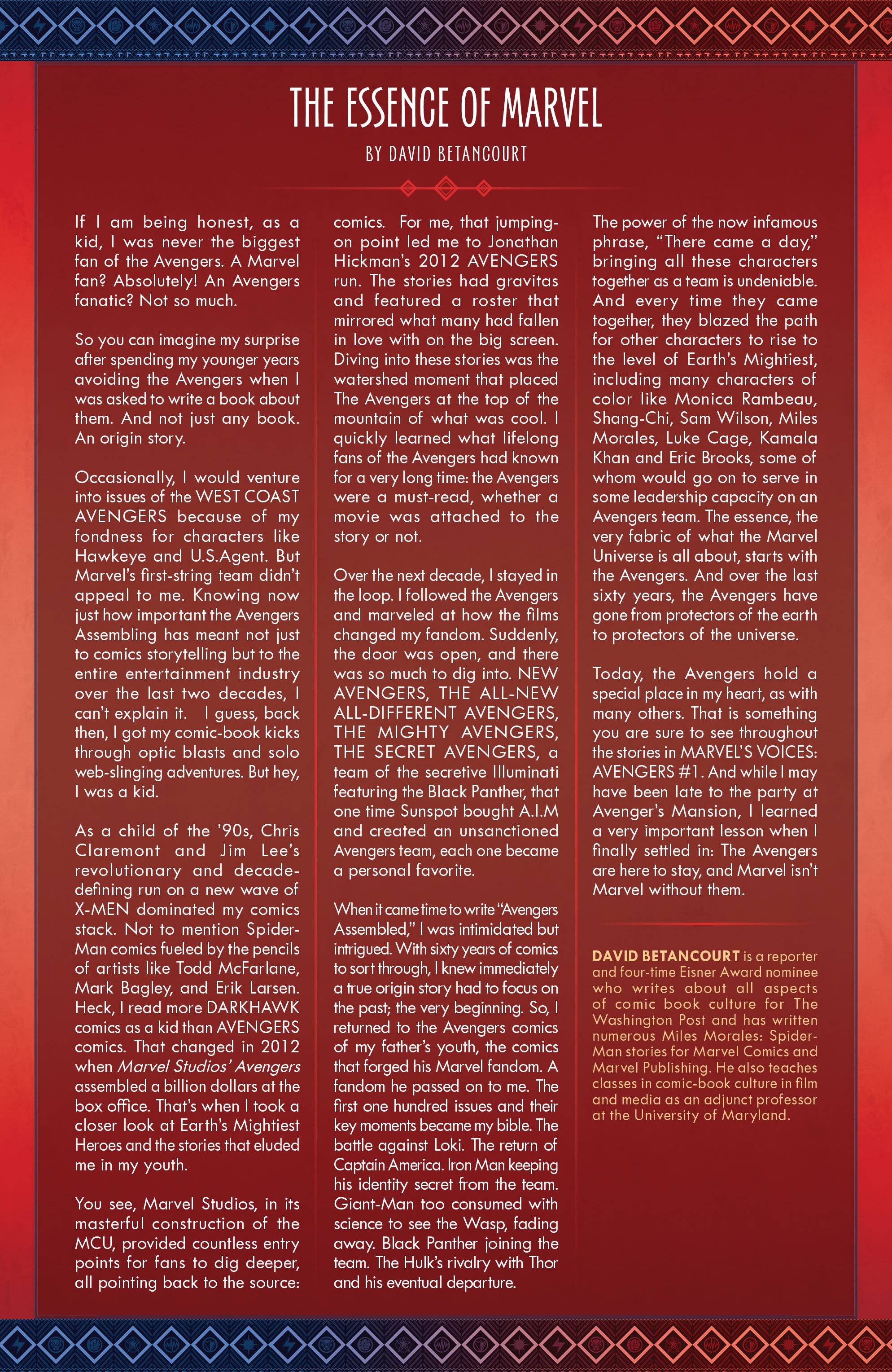 Read online Marvel's Voices: The Avengers comic -  Issue # Full - 2