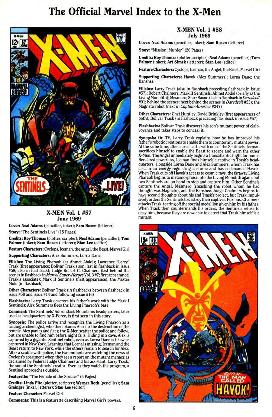 Read online The Official Marvel Index To The X-Men (1994) comic -  Issue #2 - 8