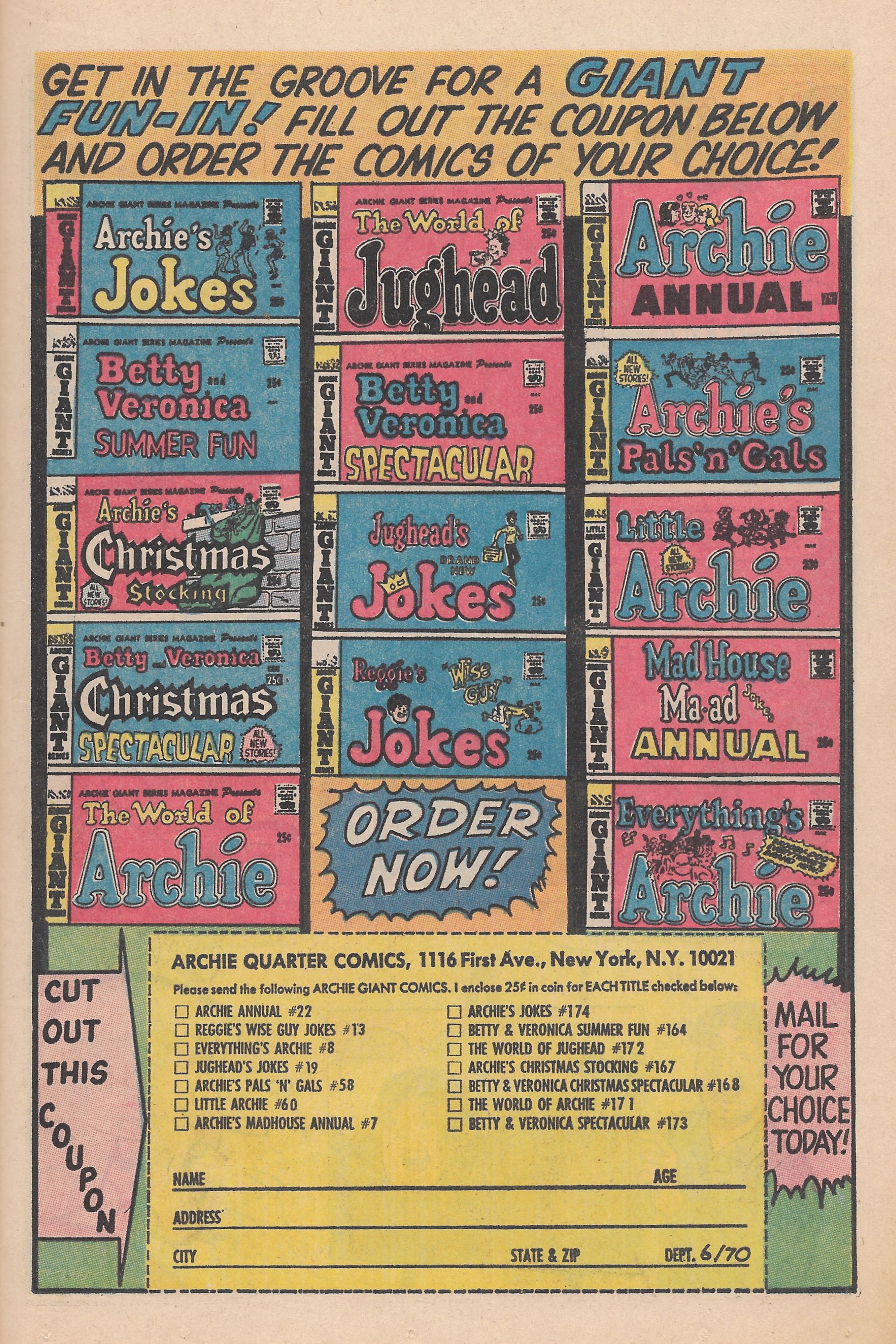 Read online Reggie's Wise Guy Jokes comic -  Issue #13 - 49
